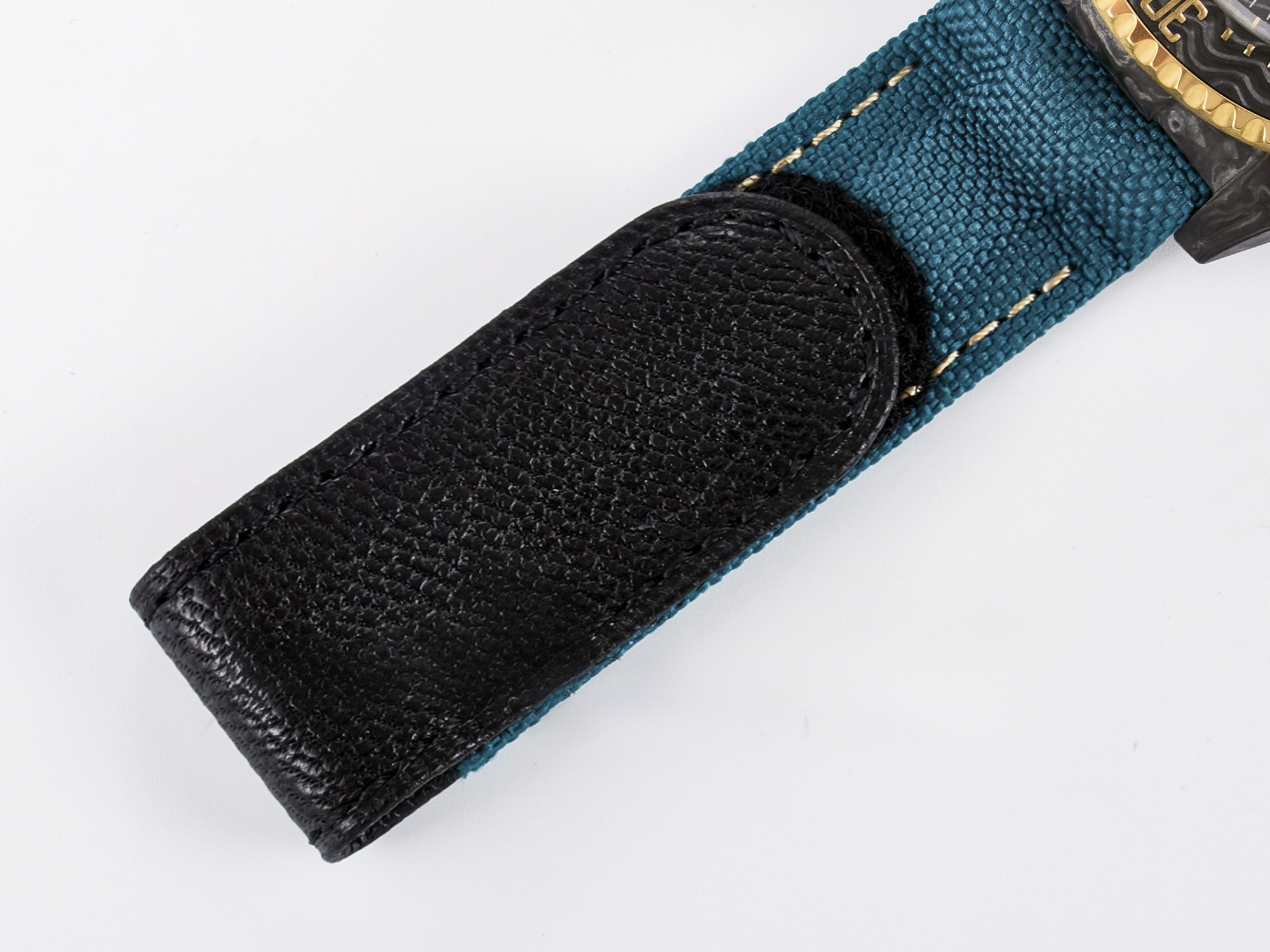 Rolex Sea Dweller 43mm Carbon DIWF Best Edition Black Dial YG Bezel on Blue Nylon Strap A2824-fasswatch