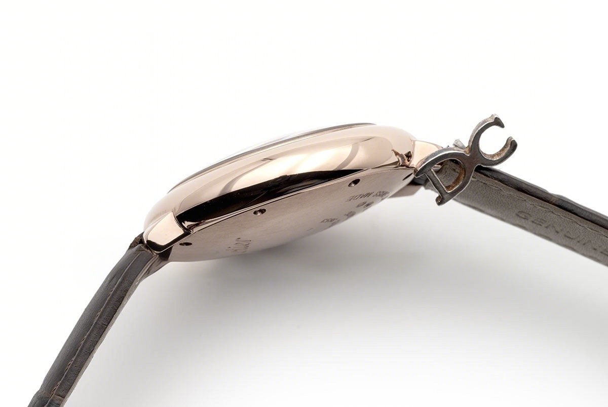 Cartier Ballon Bleu De Cartier 36mm Silver Dial in Pink Gold on Brown Leather Strap-fasswatch