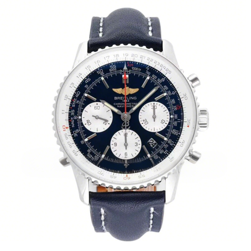 Breitling Navitimer 01 Chronograph Blue Dial in Steel-fasswatch