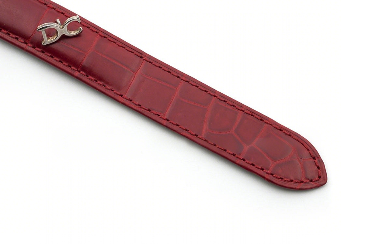 Cle de Cartier Tourbillon White Gold 35mm on Red Leather Strap-fasswatch