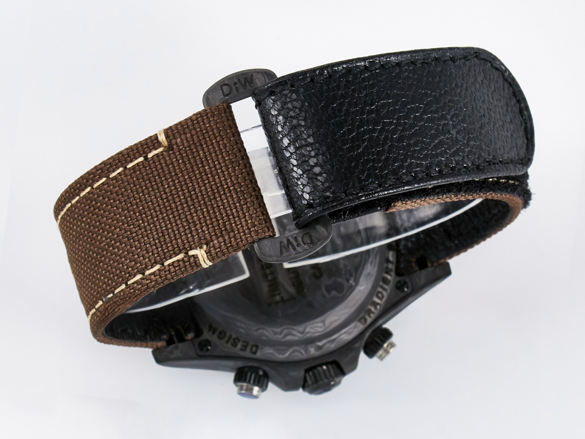 Rolex Daytona DIW Carbon/SS Case and Bezel DIWF Edition Brown Dial on Brown Nylon Strap A7750-fasswatch