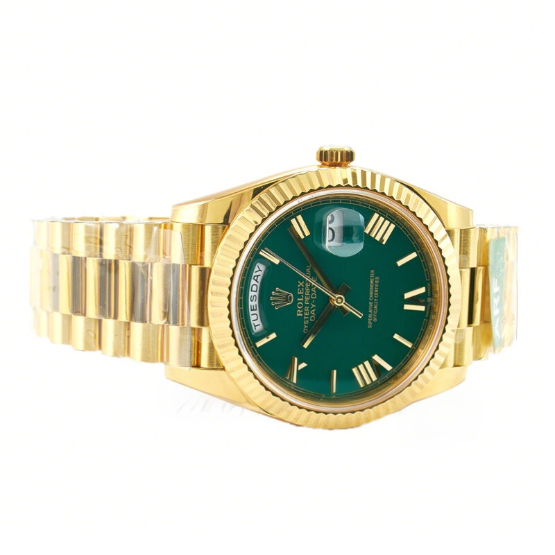 Rolex Daydate 40 228238 Green Dial with Roman Marker in Yellow Gold (Gain Weight)-fasswatch