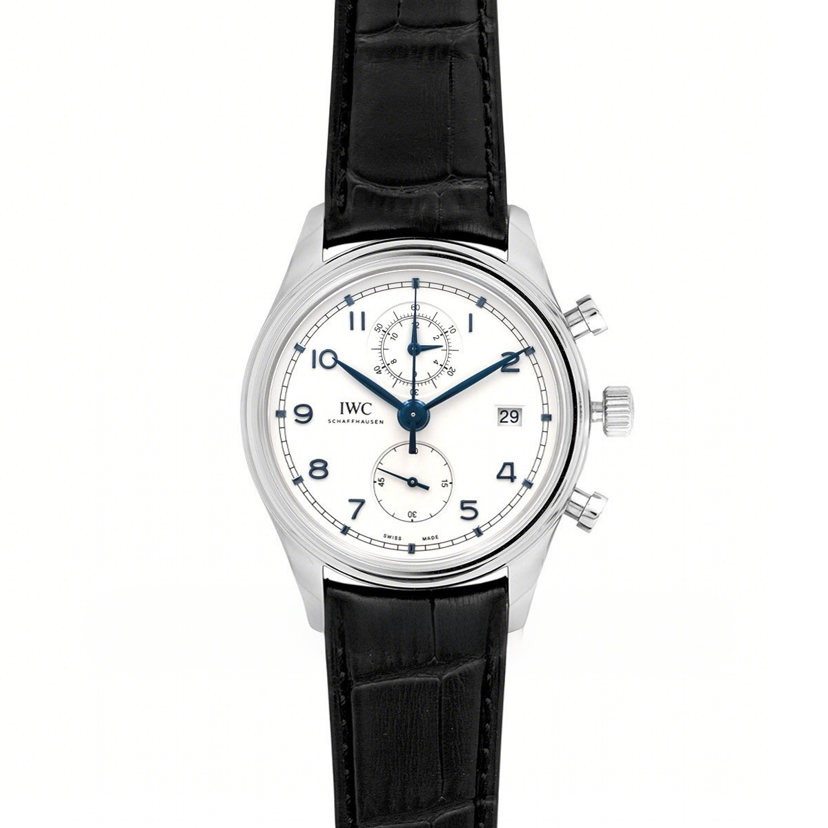 IWC Portugieser Chronograph Classic IW390302 White Dial in Steel-fasswatch