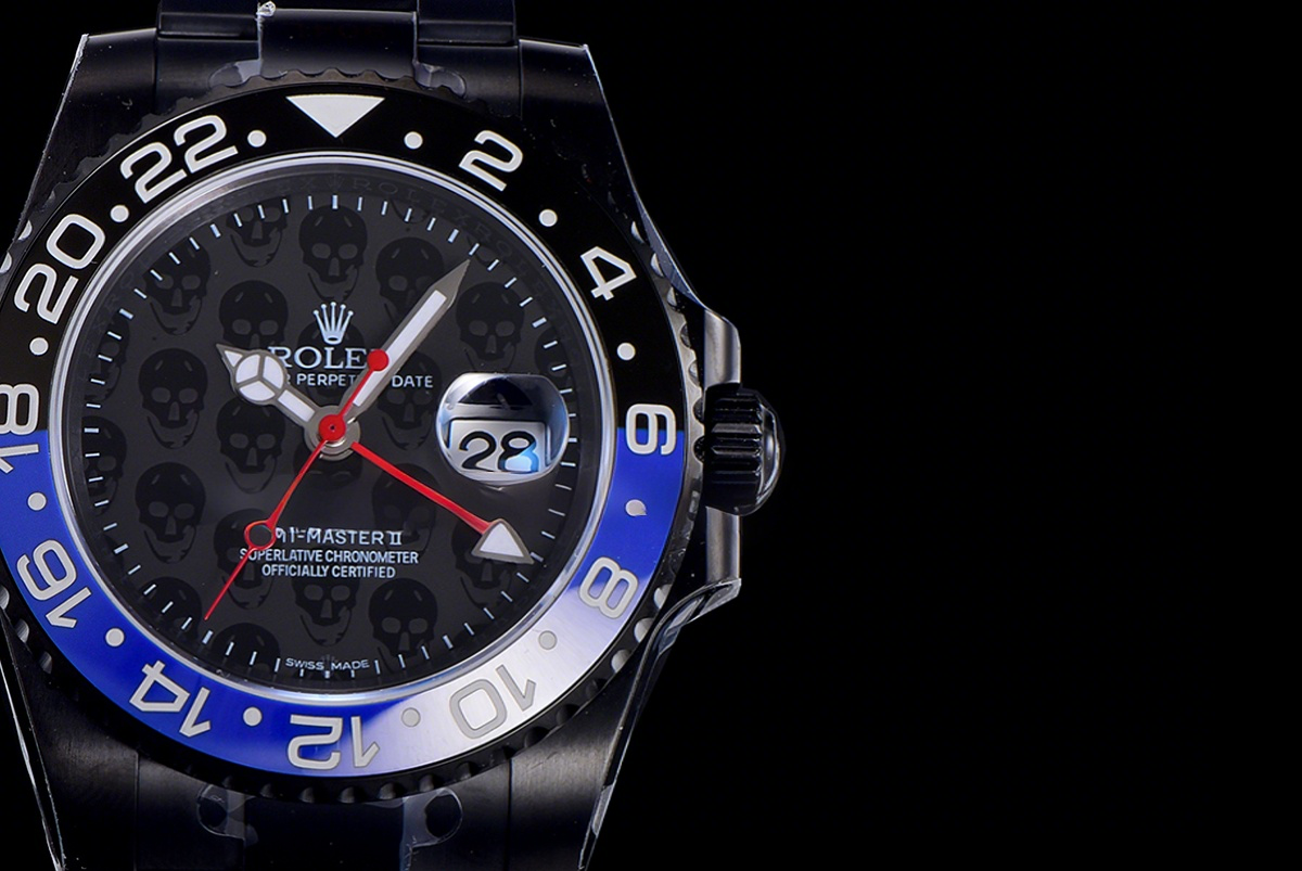 Rolex GMT Master II 116710 Titan Black “Revenge” BLNR Black Dial in DLC-fasswatch