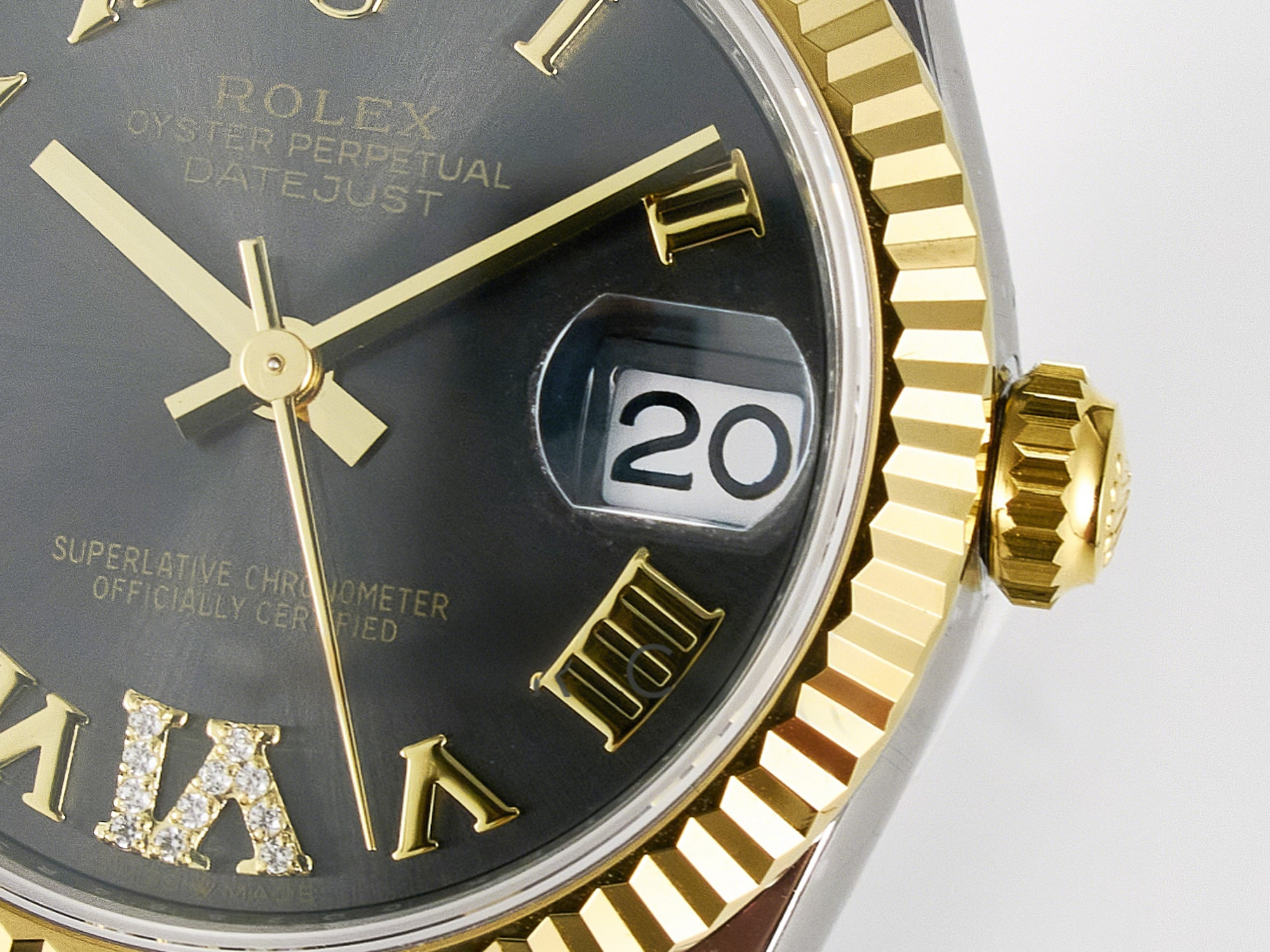 Rolex DateJust 31 278273 ARF 1:1 Best Edition 904L Steel Gray Roman Diamonds Dial on SS/YG Oyster Bracelet ETA 2688-fasswatch