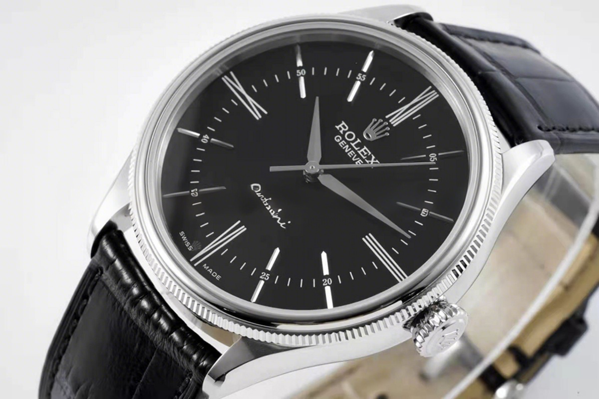Rolex Cellini Time 50509 Black Dial with Roman Marker in White Gold-fasswatch