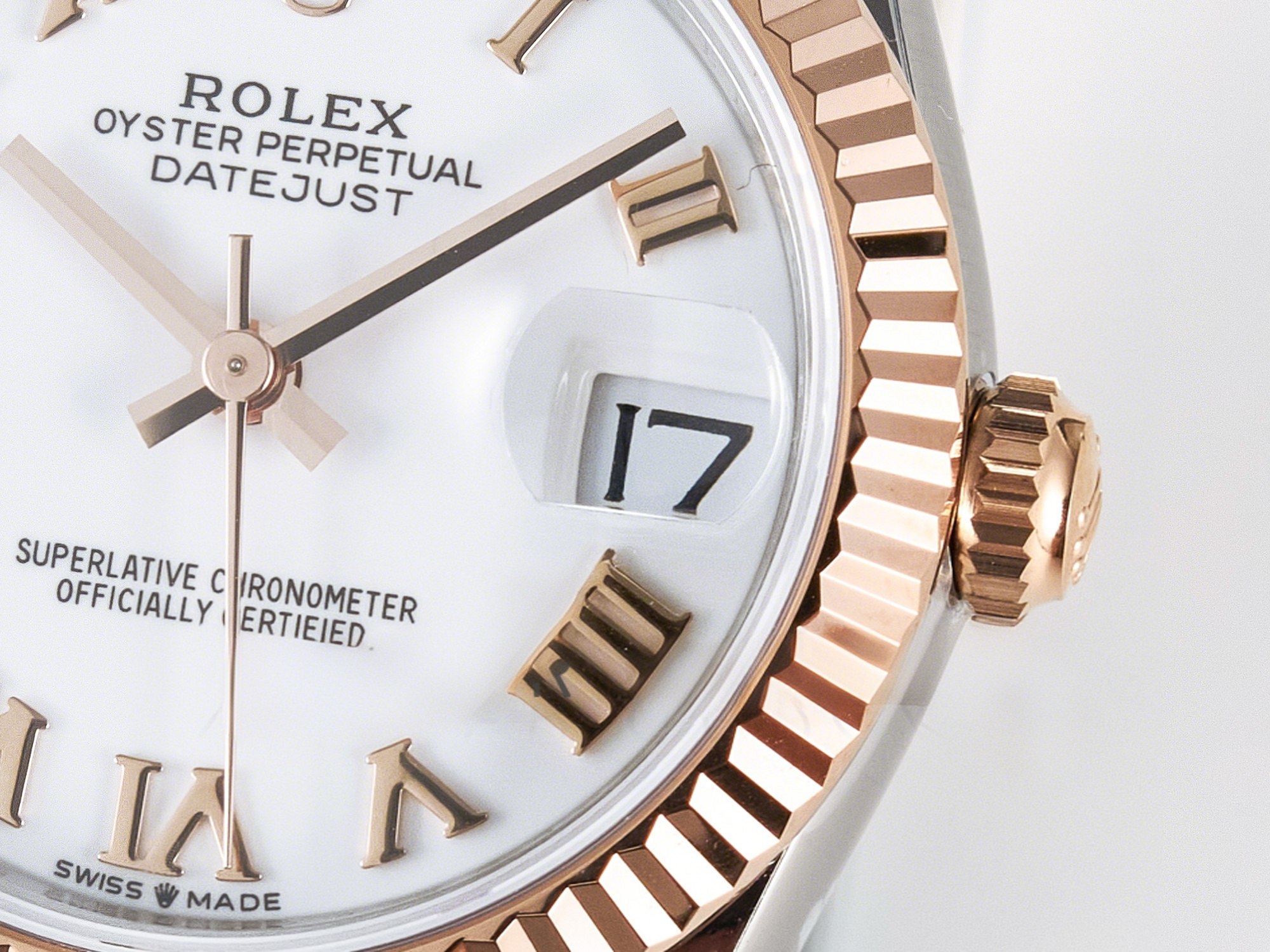 Rolex DateJust 31 278271 ARF 1:1 Best Edition 904L Steel White Roman Dial on SS/RG Jubilee Bracelet ETA 2688-fasswatch