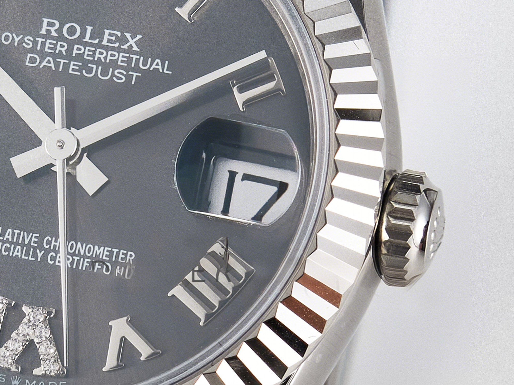 Rolex DateJust 31 278274 ARF 1:1 Best Edition 904L Steel Gray Roman Diamonds Dial on SS Oyster Bracelet ETA 2688-fasswatch