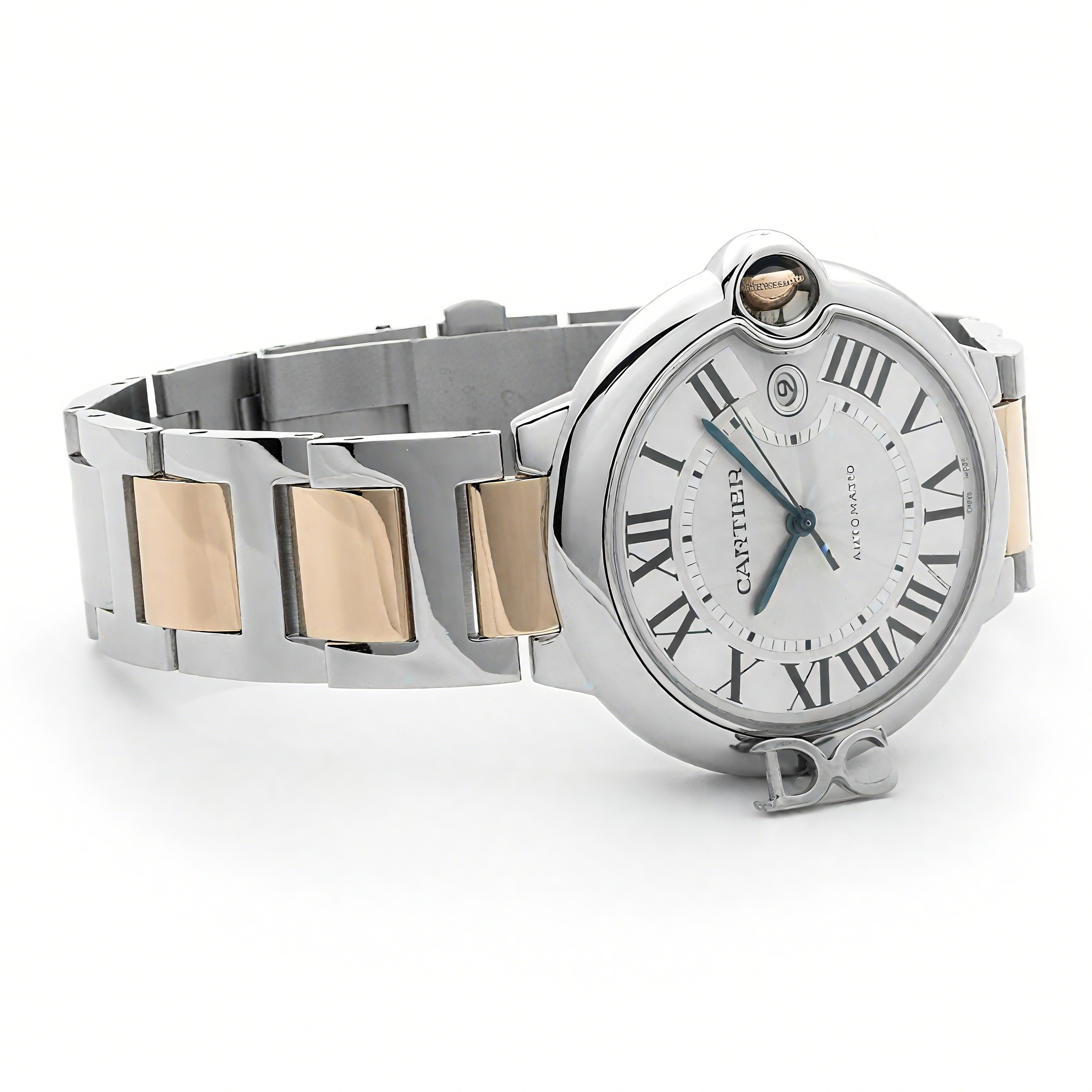 Ballon Bleu de Cartier 42mm White Dial in Steel and Gold-fasswatch