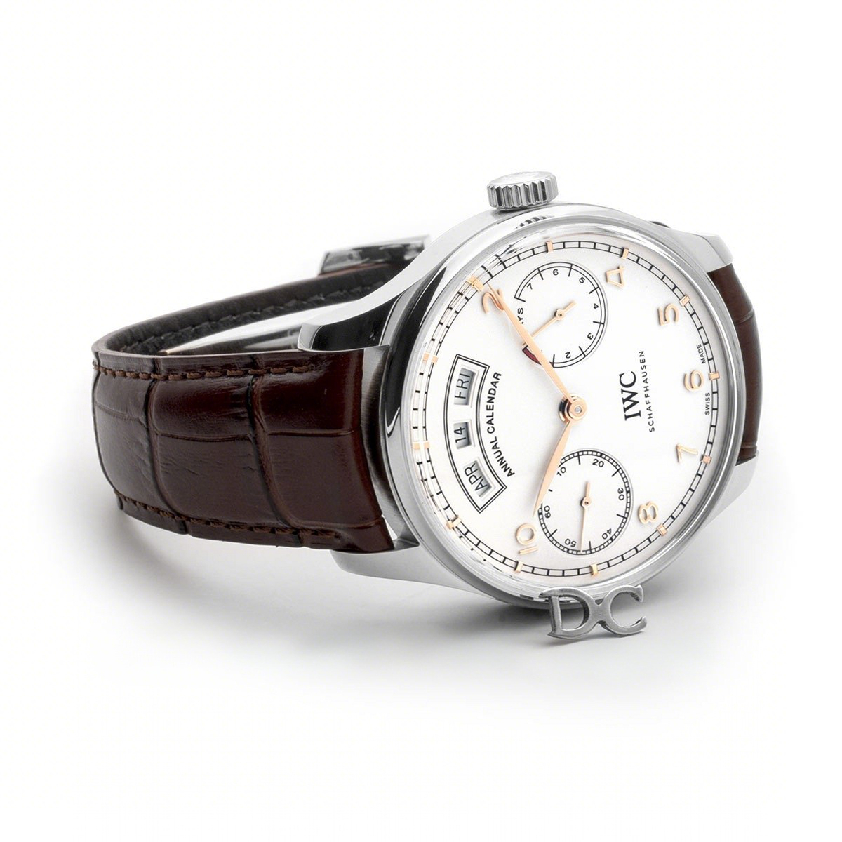 IWC Portugieser Annual Calendar IW5035 White Dial in Steel-fasswatch