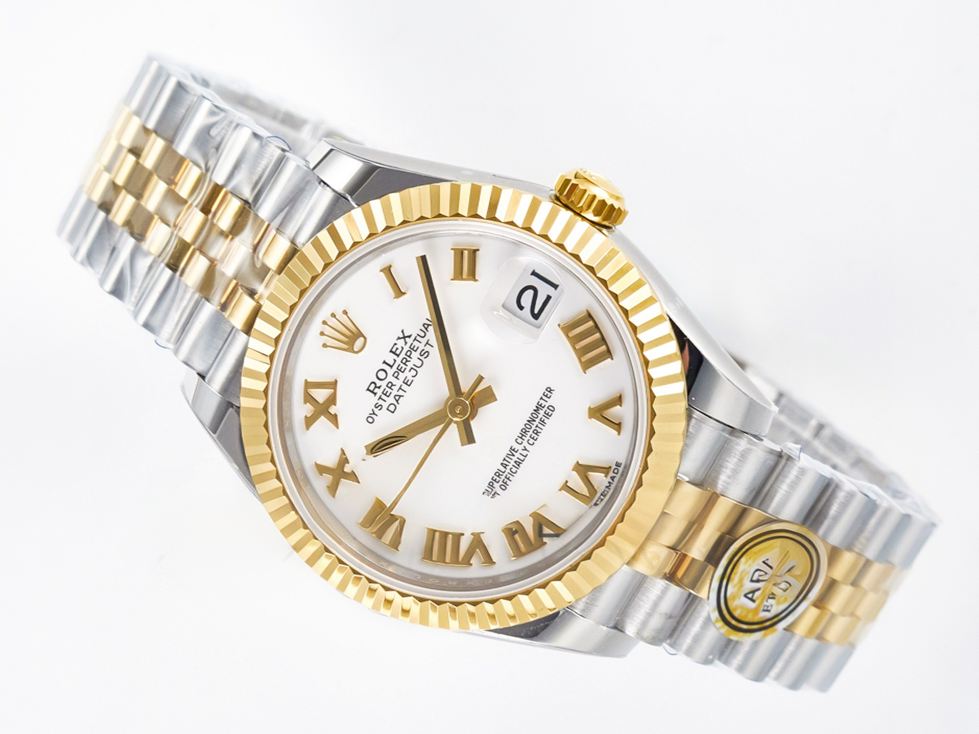 Rolex DateJust 31 278273 ARF 1:1 Best Edition 904L Steel White Roman Dial on SS/YG Jubilee Bracelet ETA 2688-fasswatch