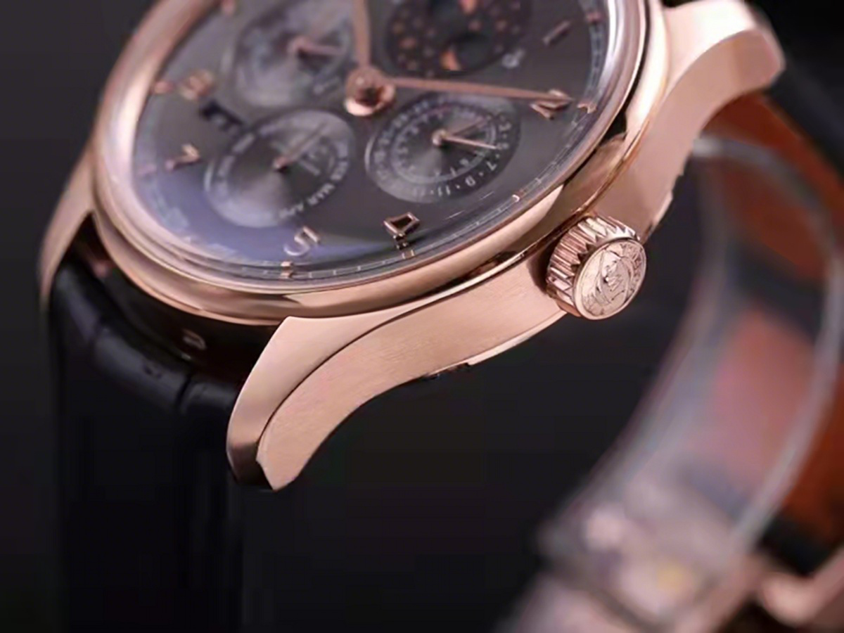 IWC Portugieser Perpetual Calendar IW503404 Black Dial in Rose Gold-fasswatch