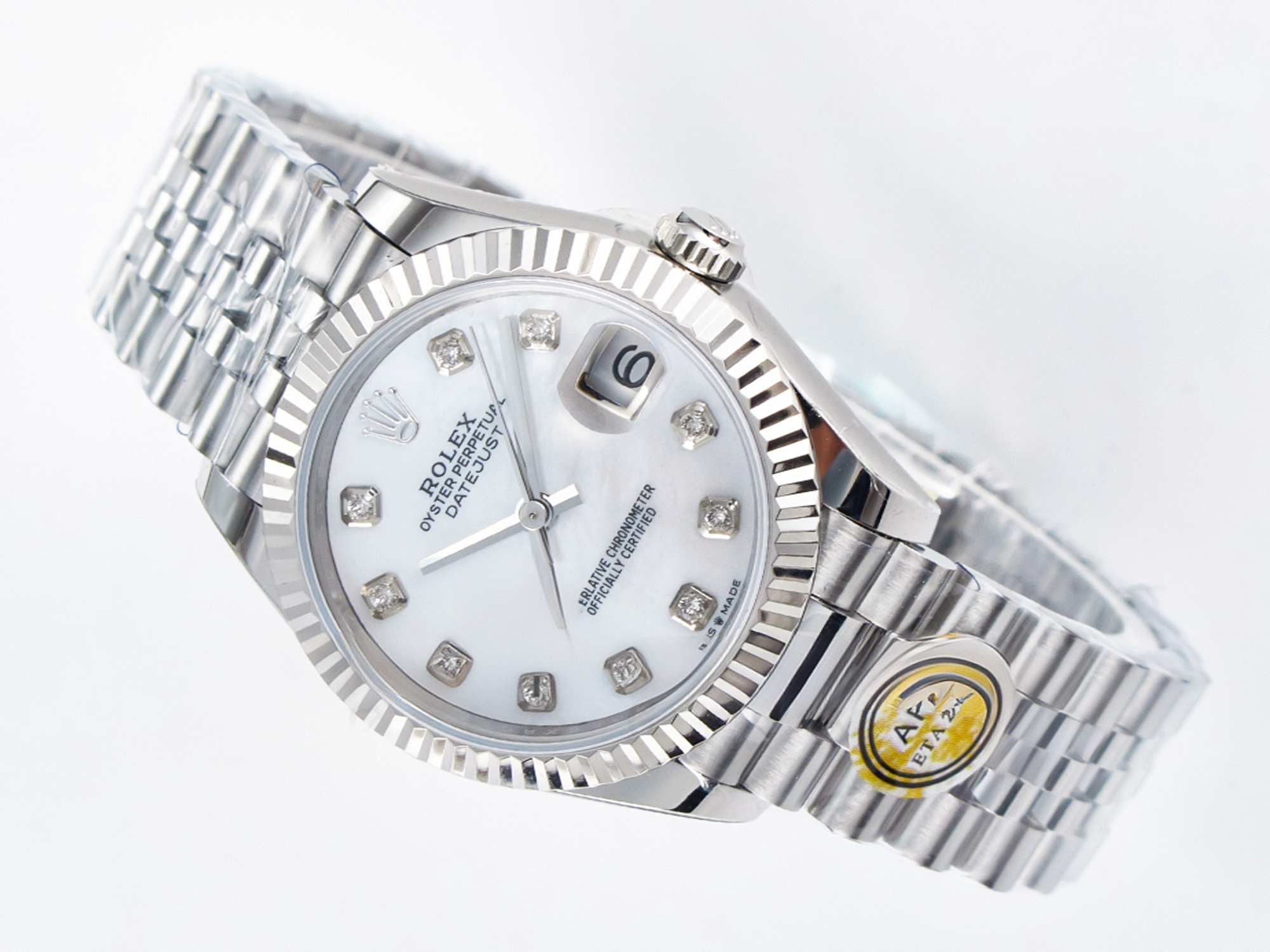 Rolex DateJust 31 278274 ARF 1:1 Best Edition 904L Steel White MOP Diamonds Dial on SS Jubilee Bracelet ETA 2688-fasswatch