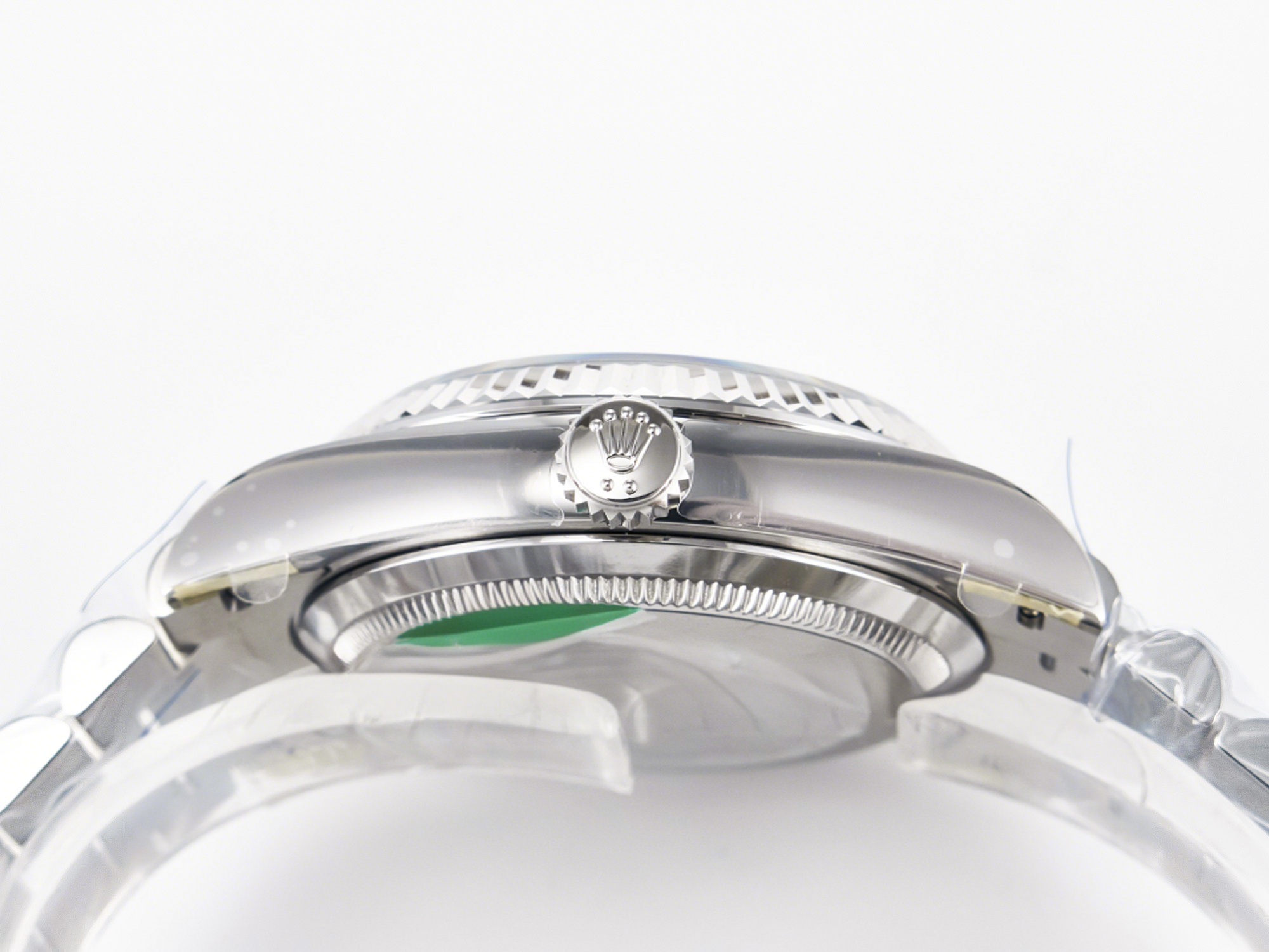 Rolex Daydate 128239 36mm Colour Jigsaw Puzzle SS QHF Best Edition Turquoise Blue Dial on SS President Bracelet A2834-fasswatch