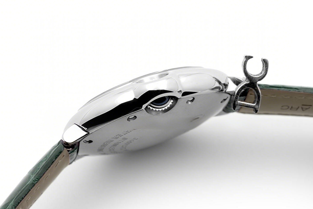 Cartier Ballon Bleu de Cartier 36mm White Dial in Steel on Green Leather Strap-fasswatch