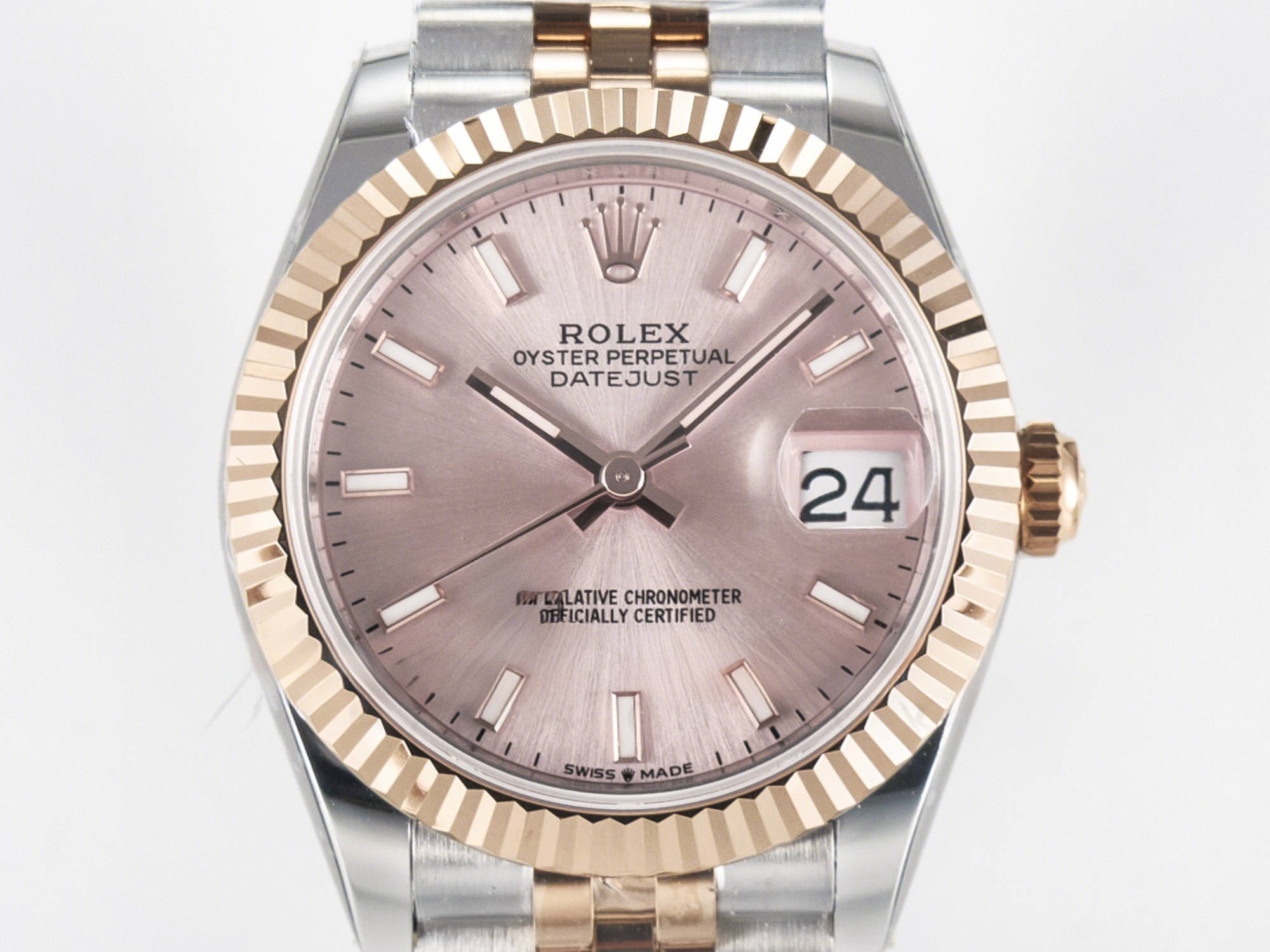 Rolex DateJust 31 278271 ARF 1:1 Best Edition 904L Steel RG Dial Stick Marker on SS/RG Jubilee Bracelet ETA 2688-fasswatch