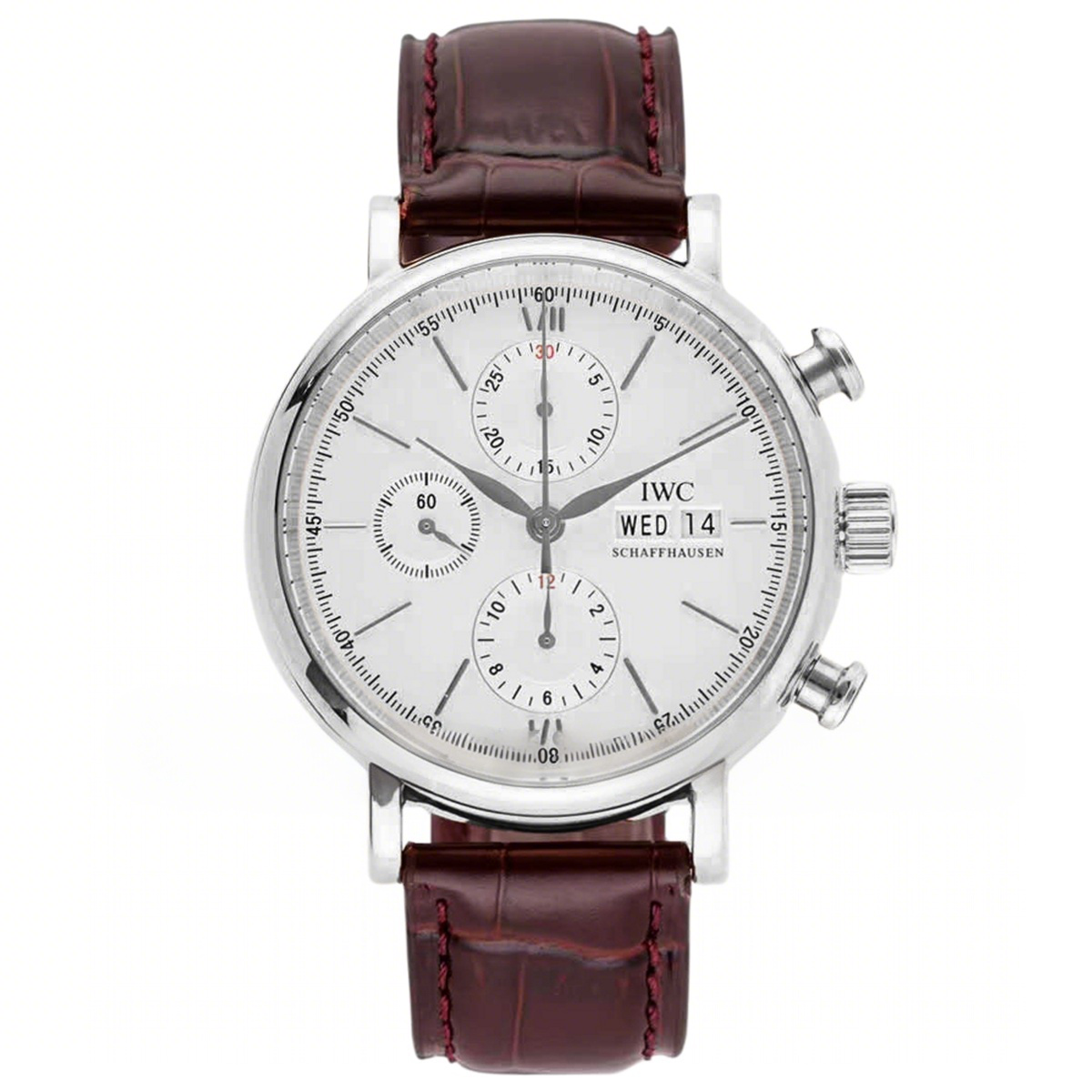 IWC Portofino Chronograph IW391027 Edition “150 Years” White Dial in Steel-fasswatch