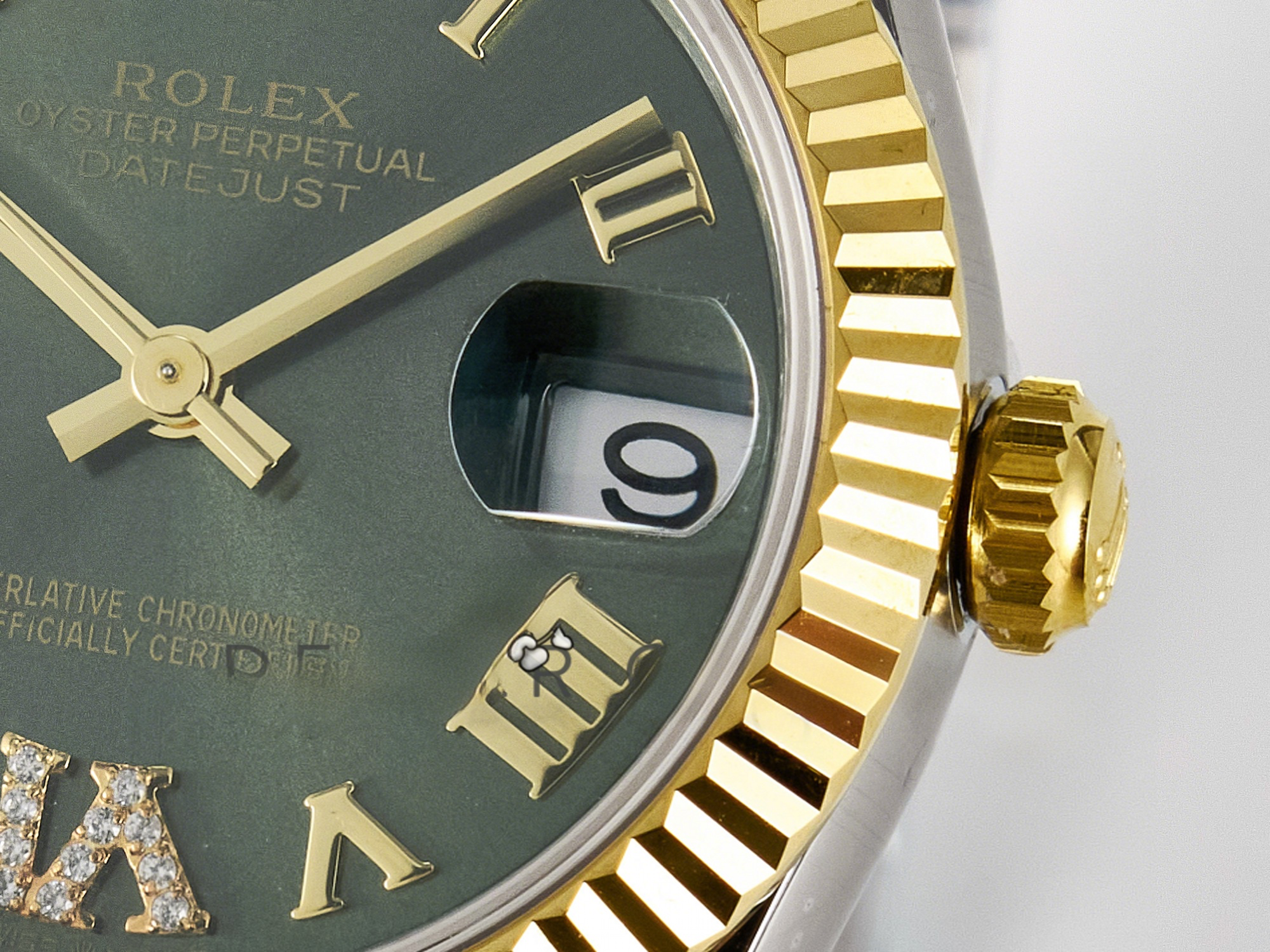 Rolex DateJust 31 278273 ARF 1:1 Best Edition 904L Steel Green Roman Diamonds Dial on SS/YG Jubilee Bracelet ETA 2688-fasswatch