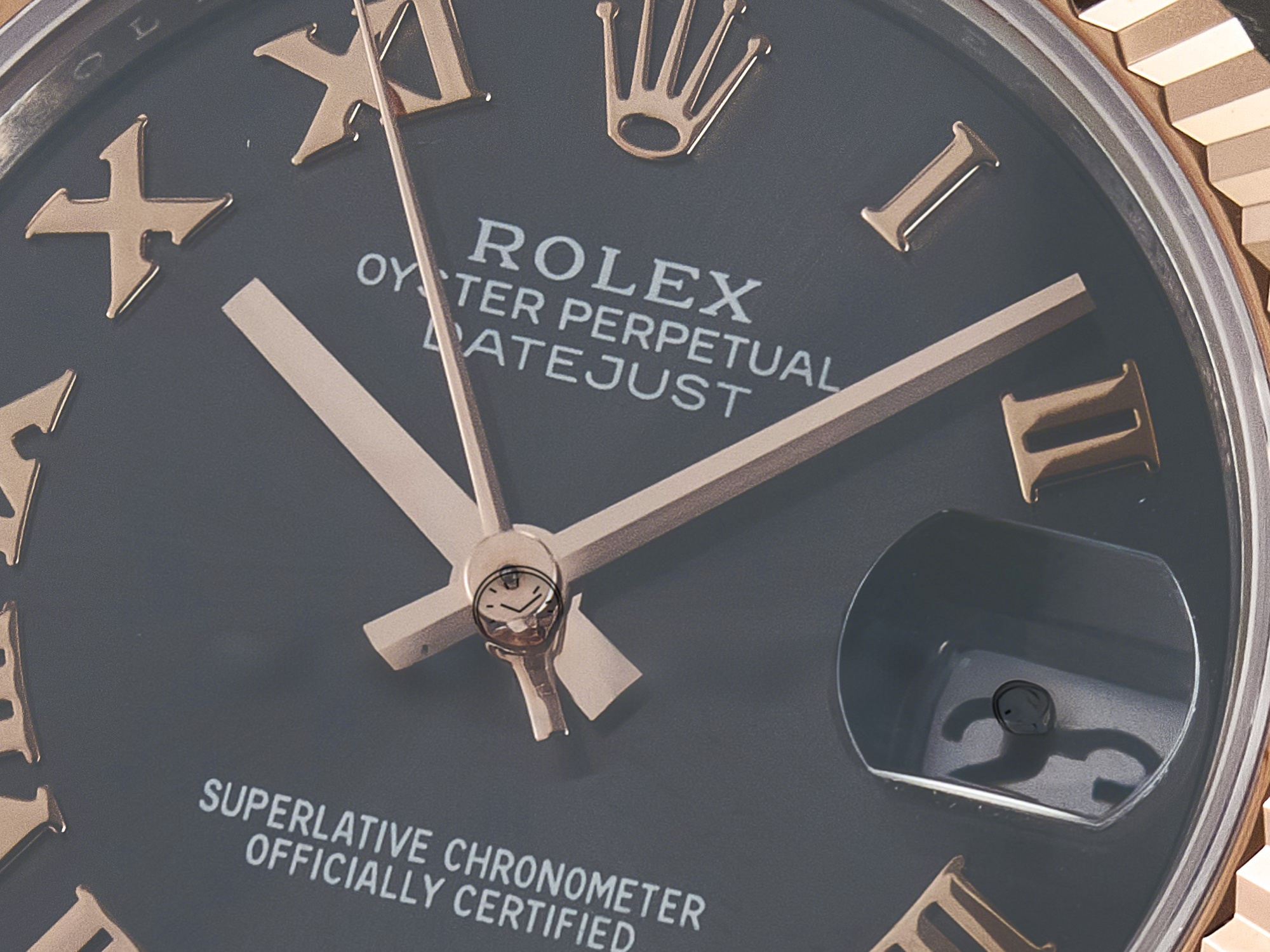 Rolex DateJust 31 278271 ARF 1:1 Best Edition 904L Steel Gray Roman Diamonds Dial on SS/RG Jubilee Bracelet ETA 2688-fasswatch