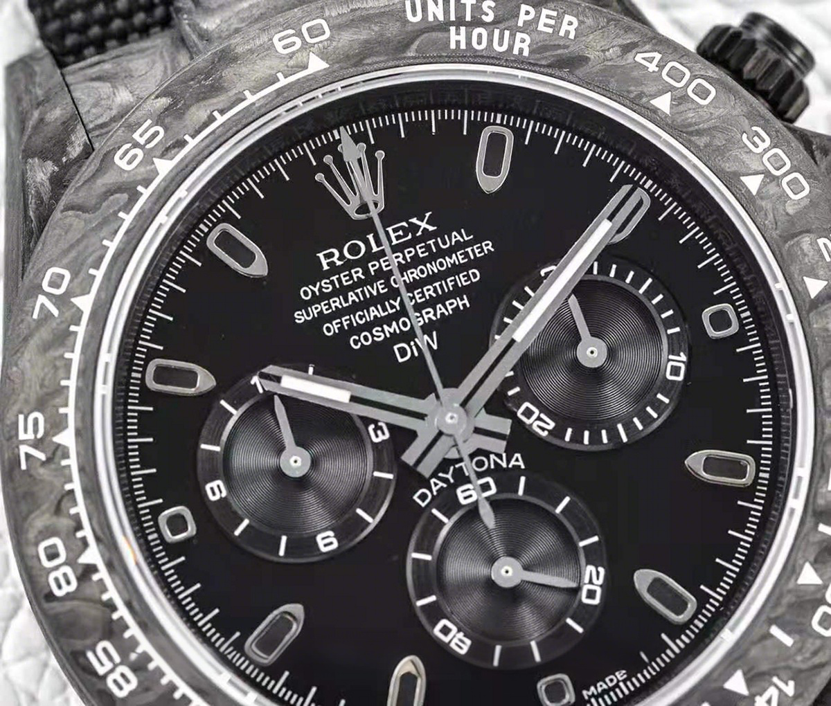 Rolex Daytona DIW All Black Carbon-fasswatch