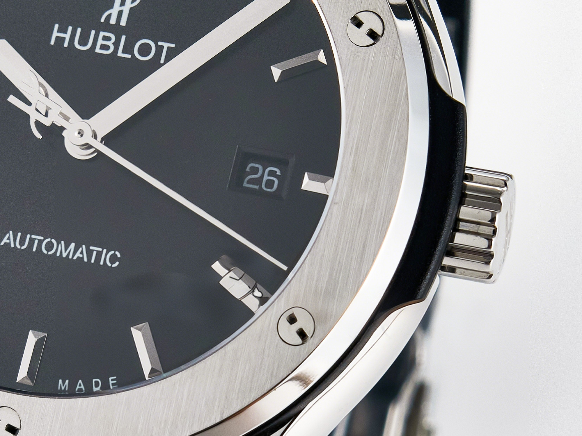 Hublot Classic Fusion Bang 42mm HBF 1:1 Best Edition Black Dial on Black Rubber Strap A2892-fasswatch