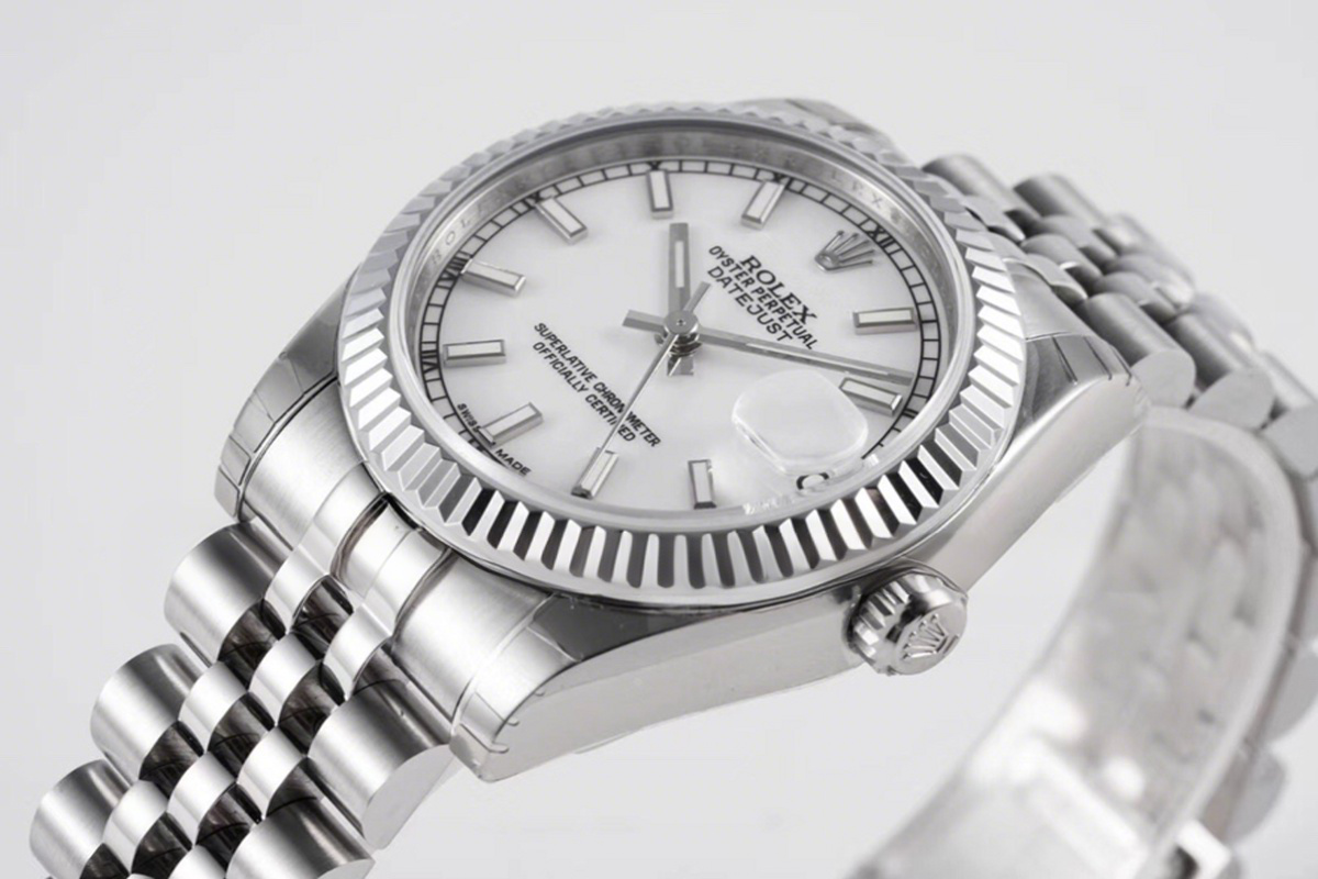 Rolex Datejust 31 278274 White Dial Stick Markers in Steel-fasswatch