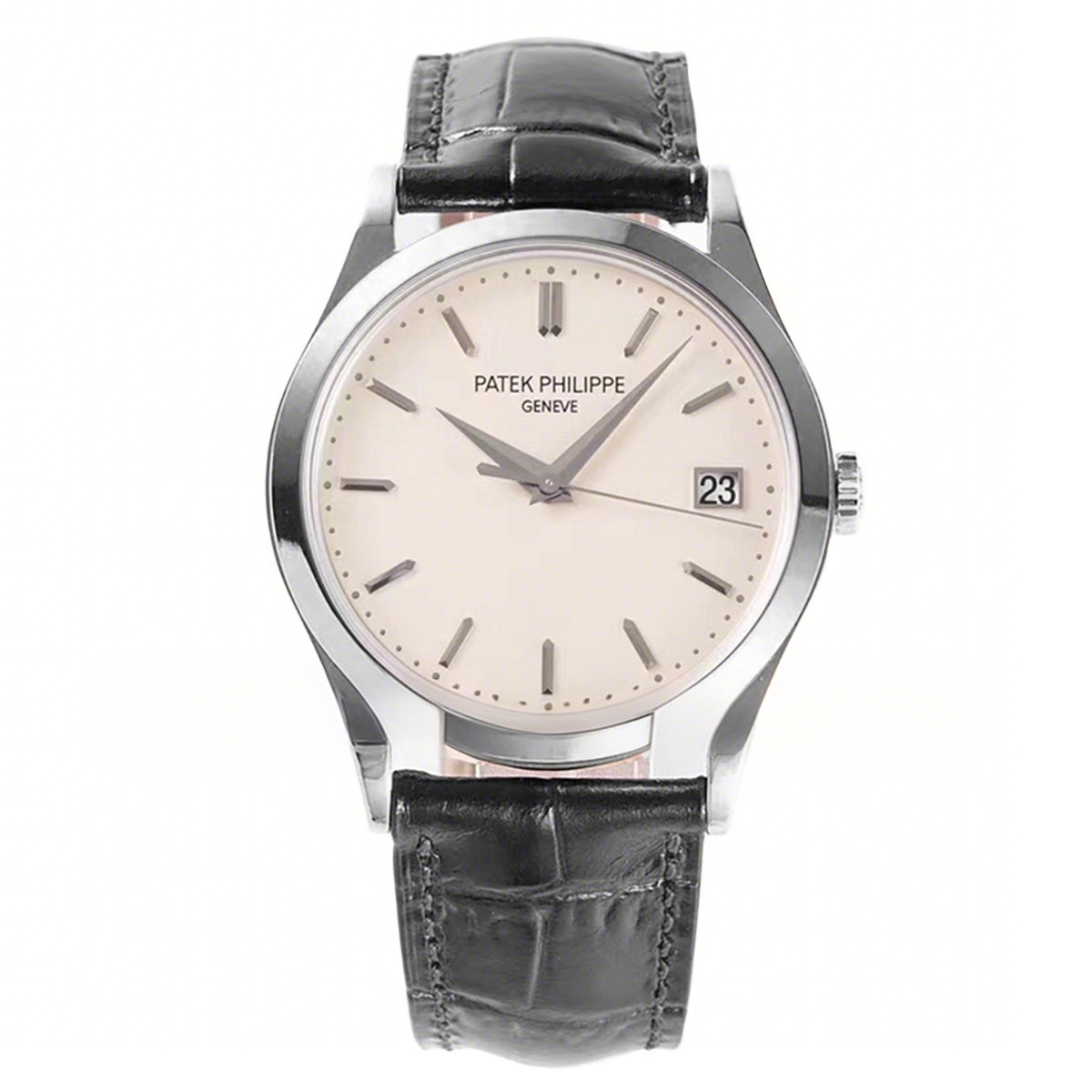 Patek Philippe Calatrava 5296G White Dial in White Gold-fasswatch