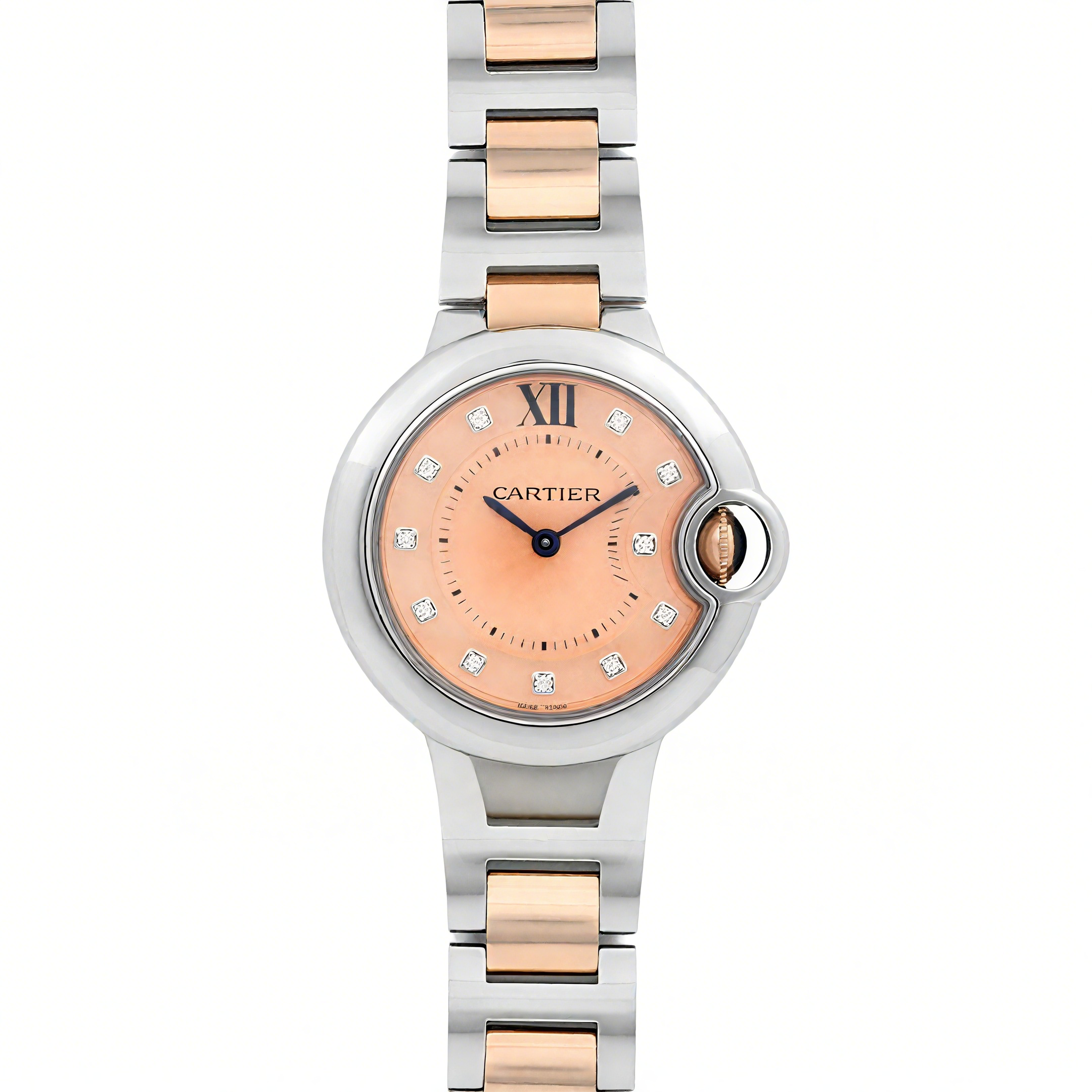 Ballon Bleu de Cartier 33mm Rose Gold Dial in Steel and Gold-fasswatch