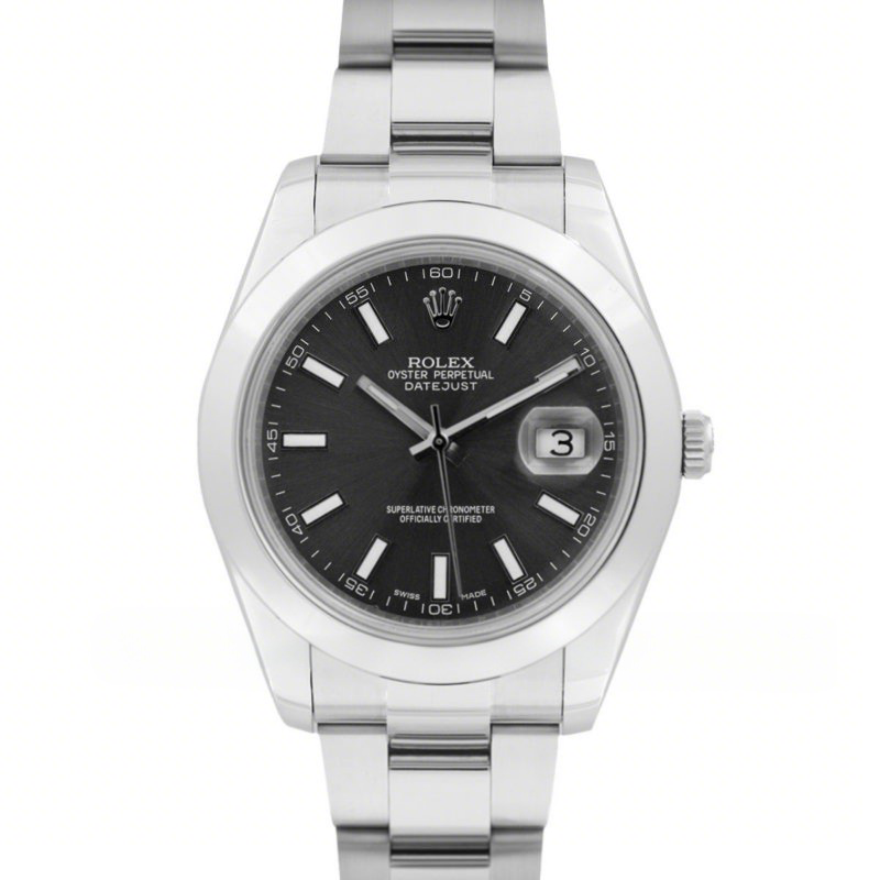 Rolex Datejust II 116300 Black Dial Stick Markers-fasswatch