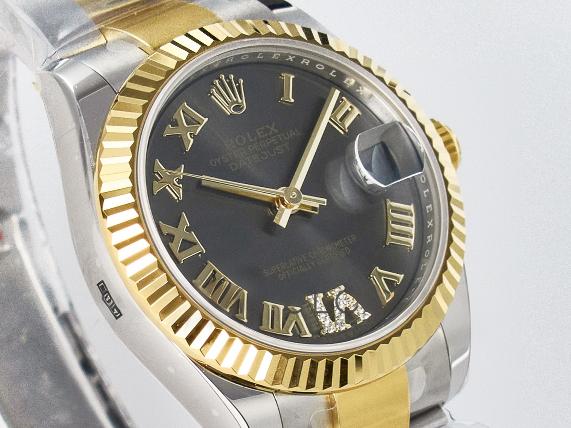 Rolex DateJust 31 278273 ARF 1:1 Best Edition 904L Steel Gray Roman Diamonds Dial on SS/YG Oyster Bracelet ETA 2688-fasswatch