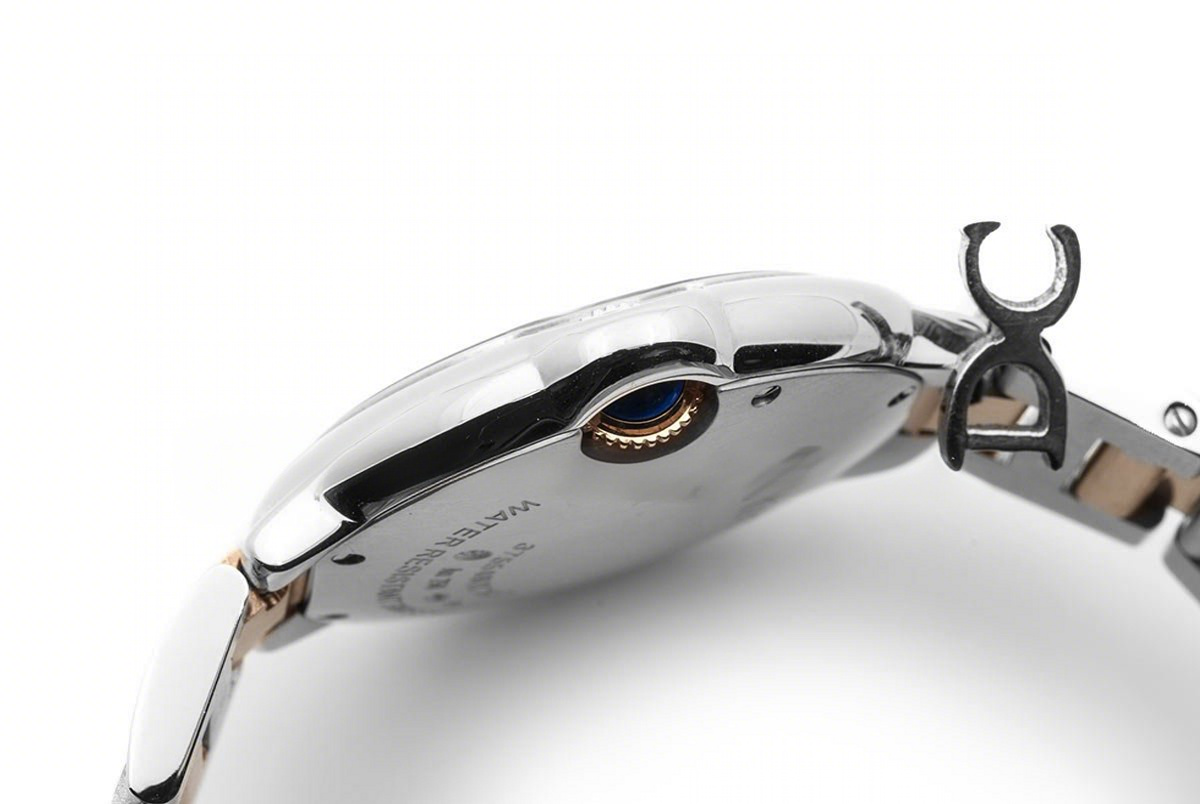 Ballon Bleu de Cartier 33mm Mother of Pearl Dial in Steel and Gold-fasswatch