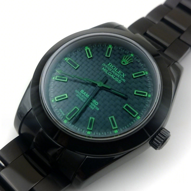 Rolex Bamford Milgauss SE Stealth GV Green-fasswatch