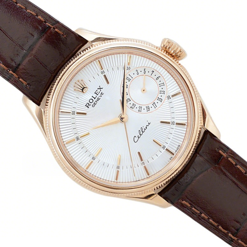 Rolex Cellini Date 50515 White Dial in Everose Gold-fasswatch
