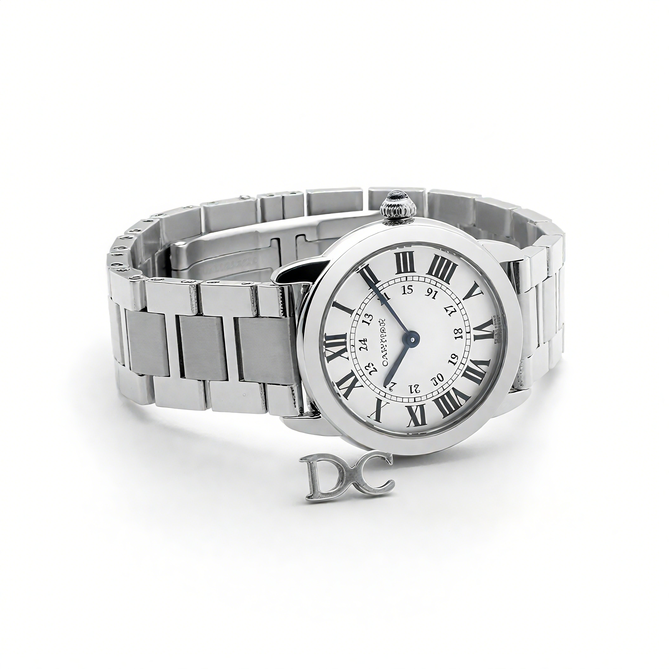 Cartier Ronde Solo de Cartier Watch 29mm White Dial in Steel on Bracelet-fasswatch