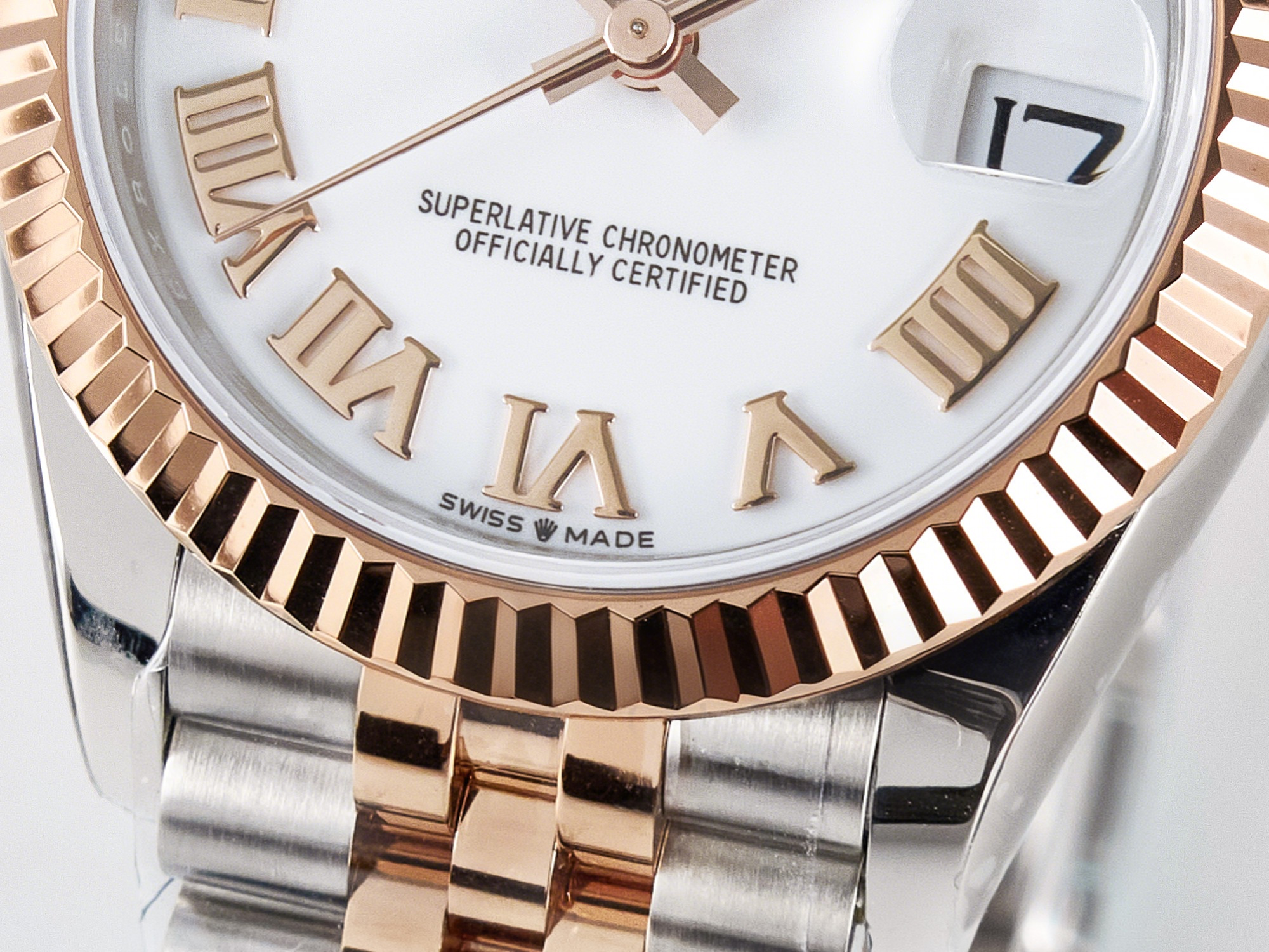 Rolex DateJust 31 278271 ARF 1:1 Best Edition 904L Steel White Roman Dial on SS/RG Jubilee Bracelet ETA 2688-fasswatch