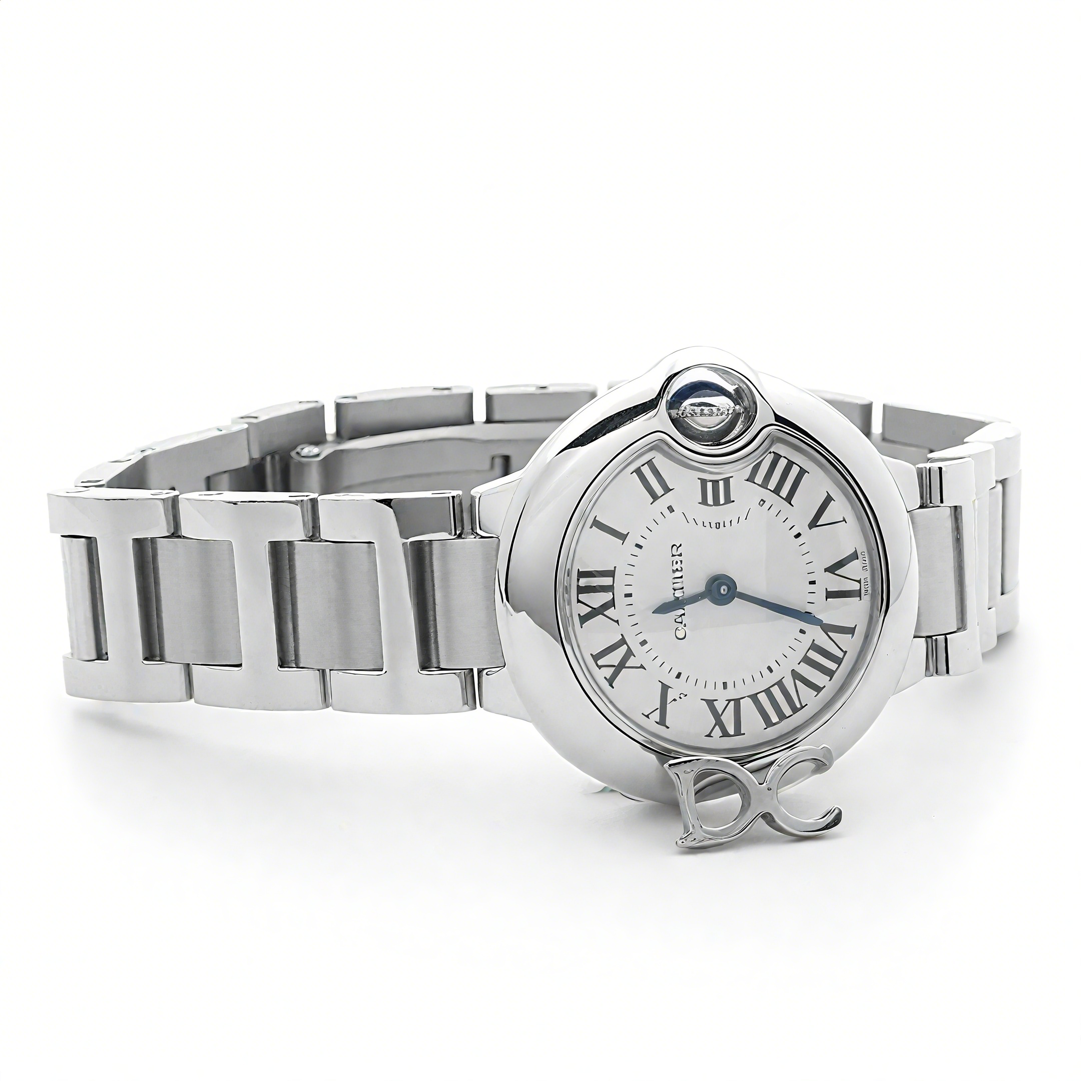 Ballon Bleu de Cartier 28mm White Dial in Steel-fasswatch
