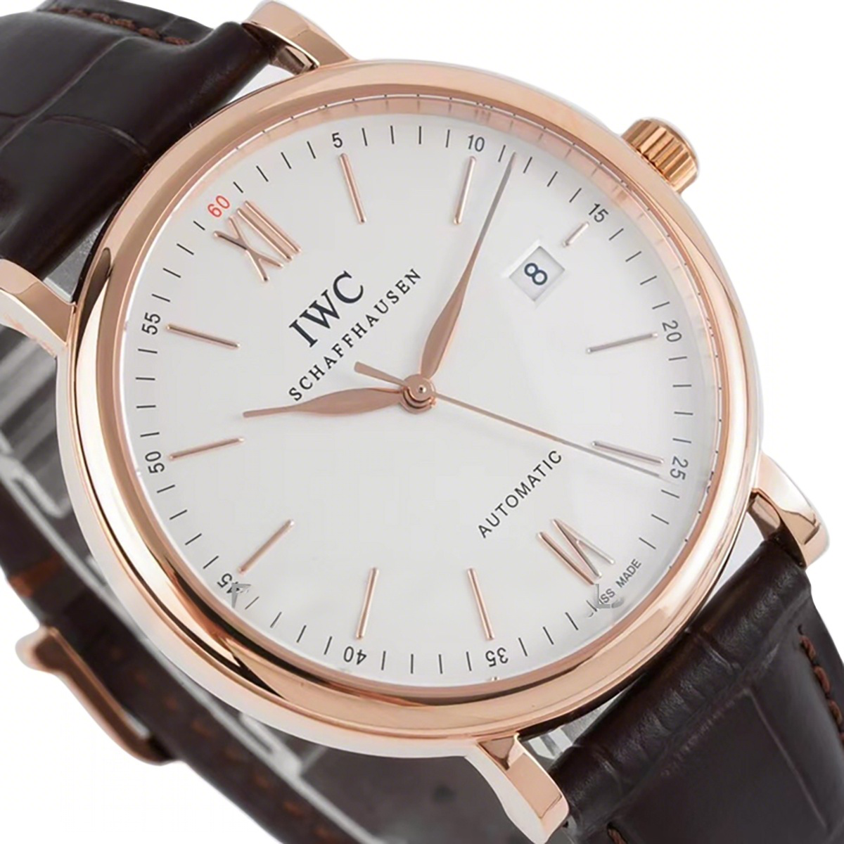IWC Portofino Automatic IW356504 White Dial in Rose Gold-fasswatch