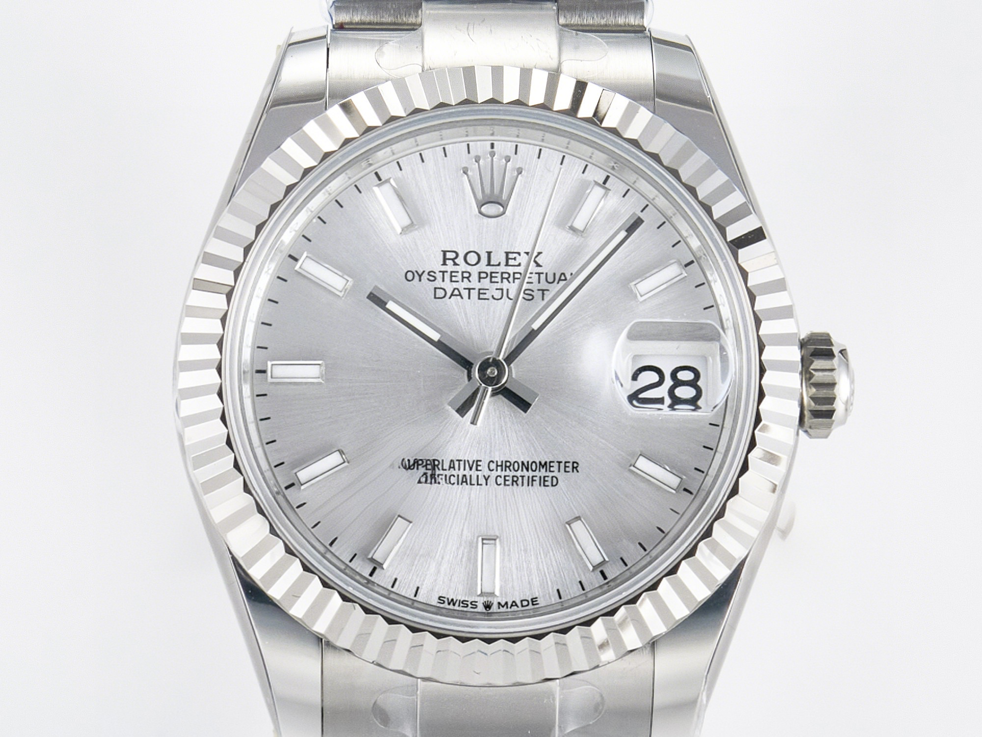 Rolex DateJust 31 278274 ARF 1:1 Best Edition 904L Steel Silver Dial Stick Marker on SS Oyster Bracelet ETA 2688-fasswatch