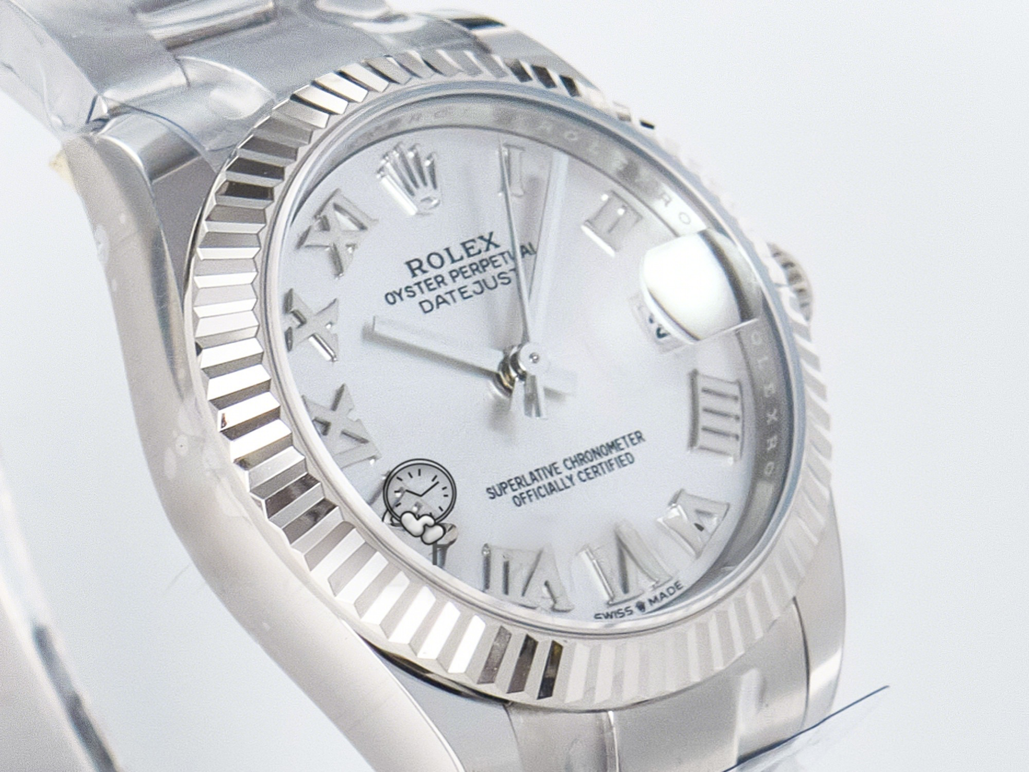Rolex DateJust 31 278274 ARF 1:1 Best Edition 904L Steel Silver Roman Diamonds Dial on SS Oyster Bracelet ETA 2688-fasswatch