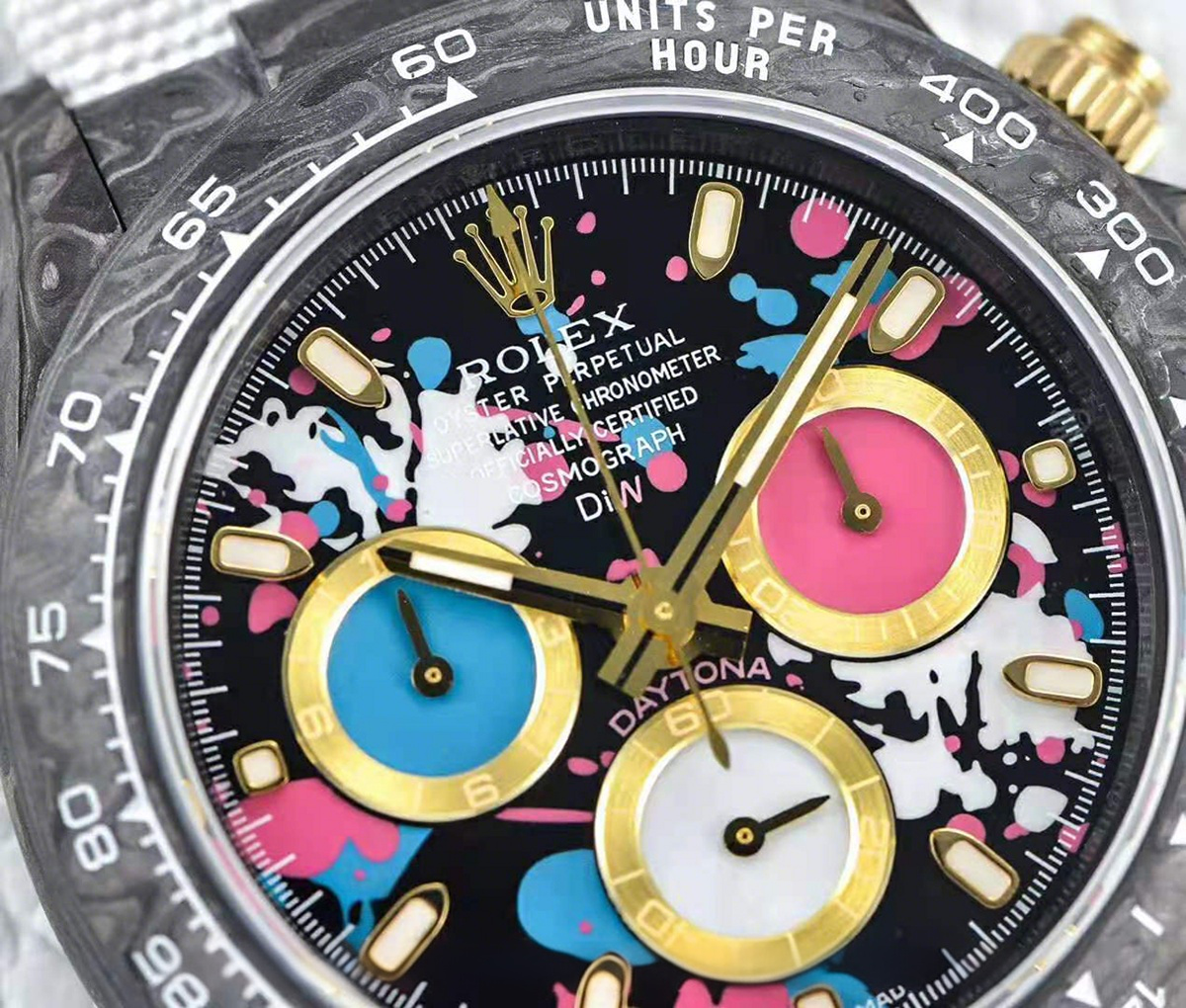 Rolex Daytona DIW Motley Lady Carbon-fasswatch