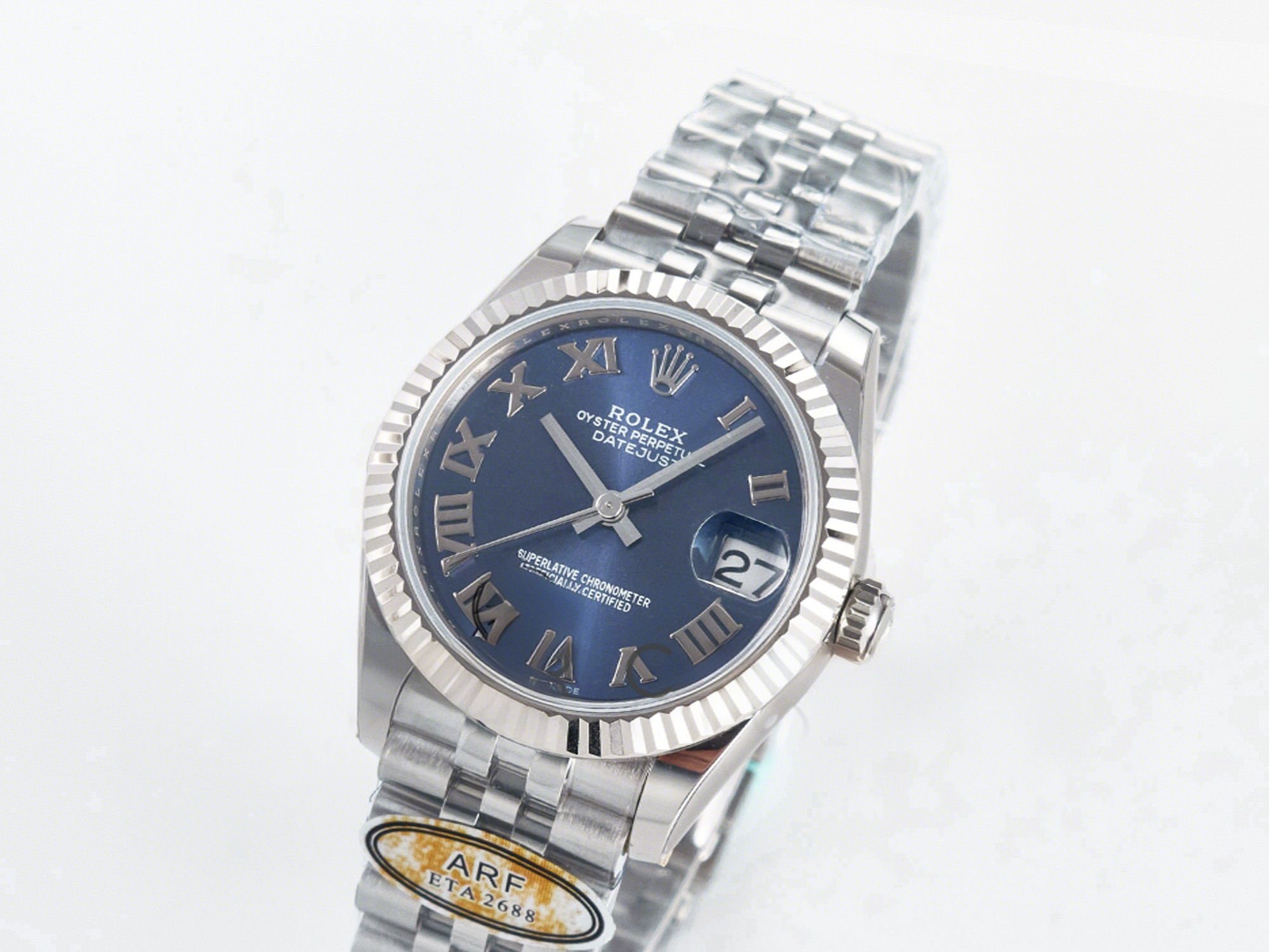 Rolex DateJust 31 278274 ARF 1:1 Best Edition 904L Steel Blue Roman Dial on SS Jubilee Bracelet ETA 2688-fasswatch