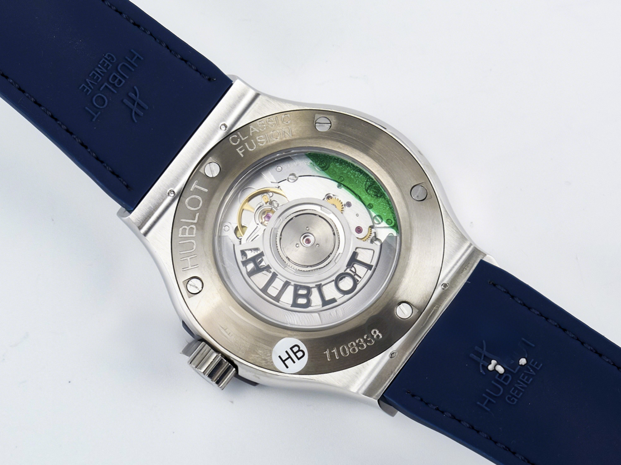 Hublot Classic Fusion Bang 42mm HBF 1:1 Best Edition Blue Dial Diamonds Bezel on Blue Leather Strap A2892-fasswatch