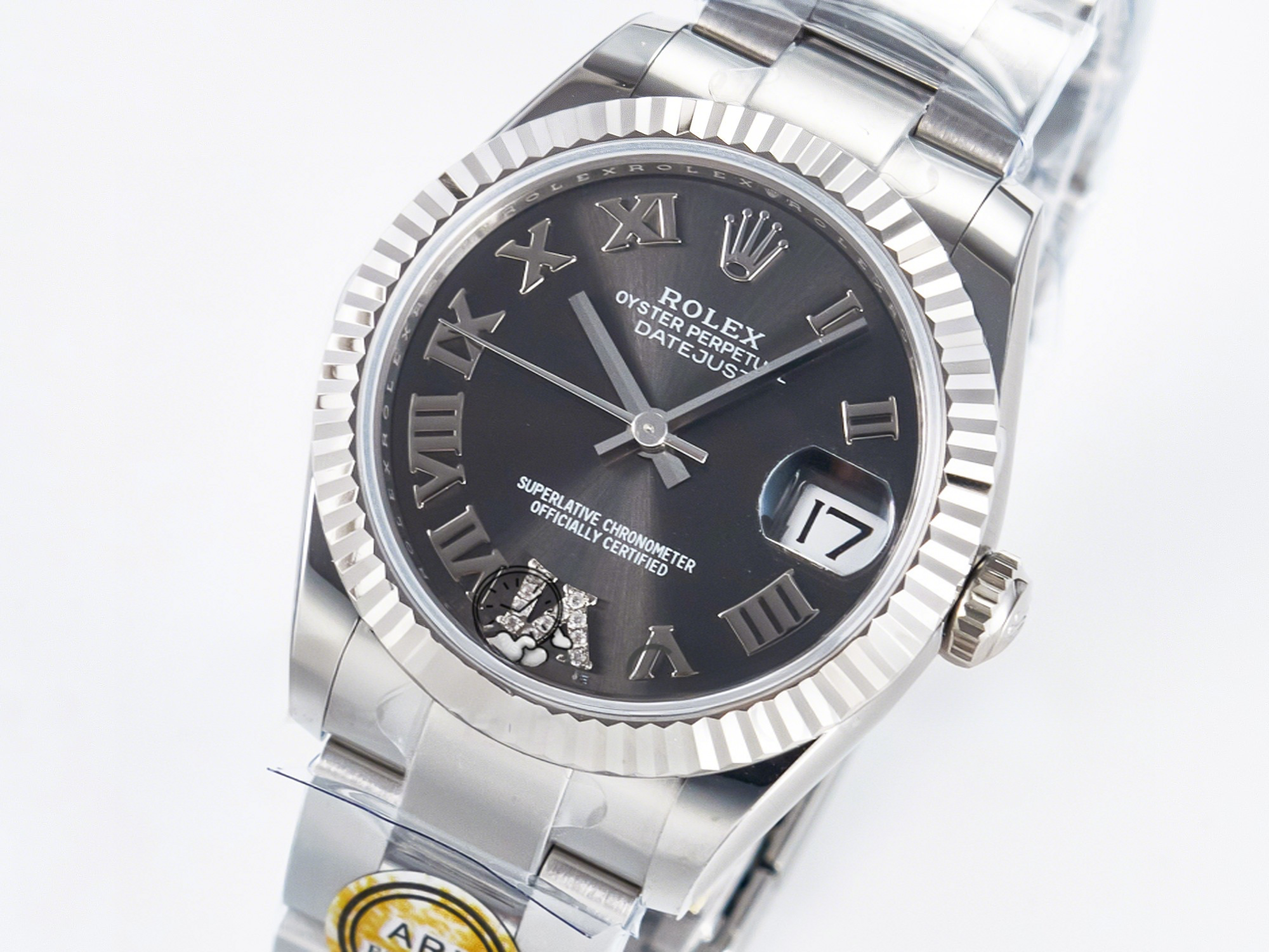 Rolex DateJust 31 278274 ARF 1:1 Best Edition 904L Steel Gray Roman Diamonds Dial on SS Oyster Bracelet ETA 2688-fasswatch