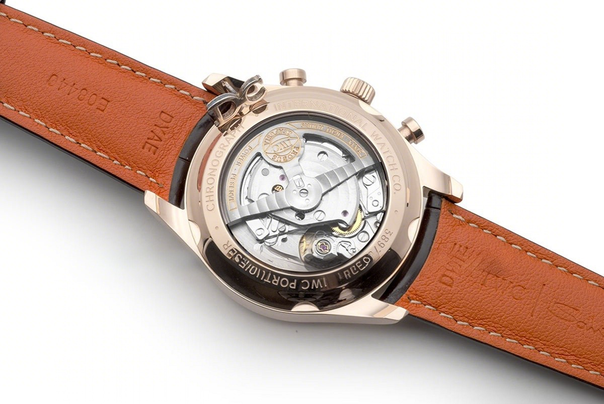 IWC Portugieser Chronograph Classic IW3903 Blue Dial in Rose Gold-fasswatch