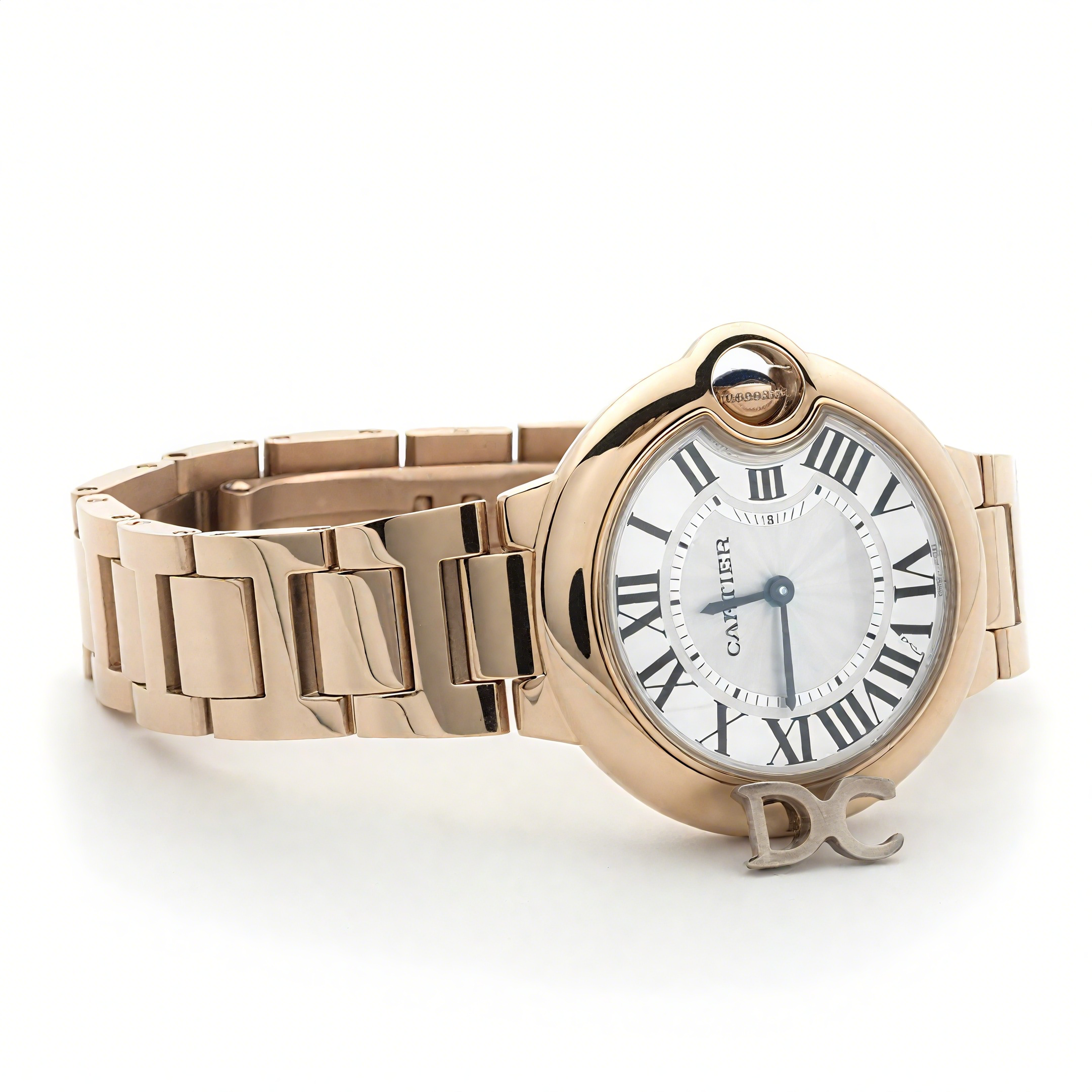 Ballon Bleu de Cartier 33mm White Dial in Rose Gold-fasswatch