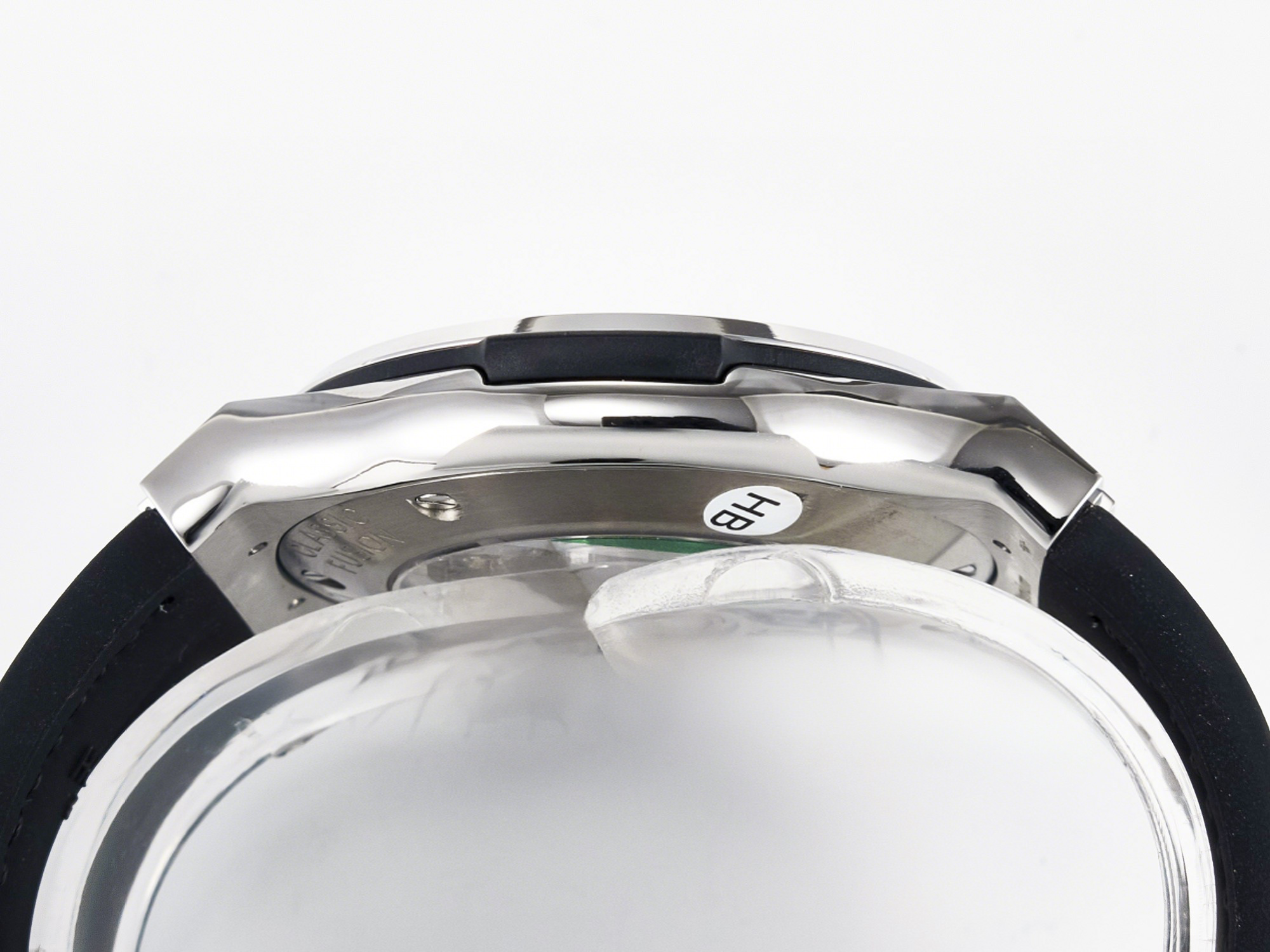 Hublot Classic Fusion Bang 42mm HBF 1:1 Best Edition Gray Dial Diamonds Bezel on Gray Leather Strap A2892-fasswatch