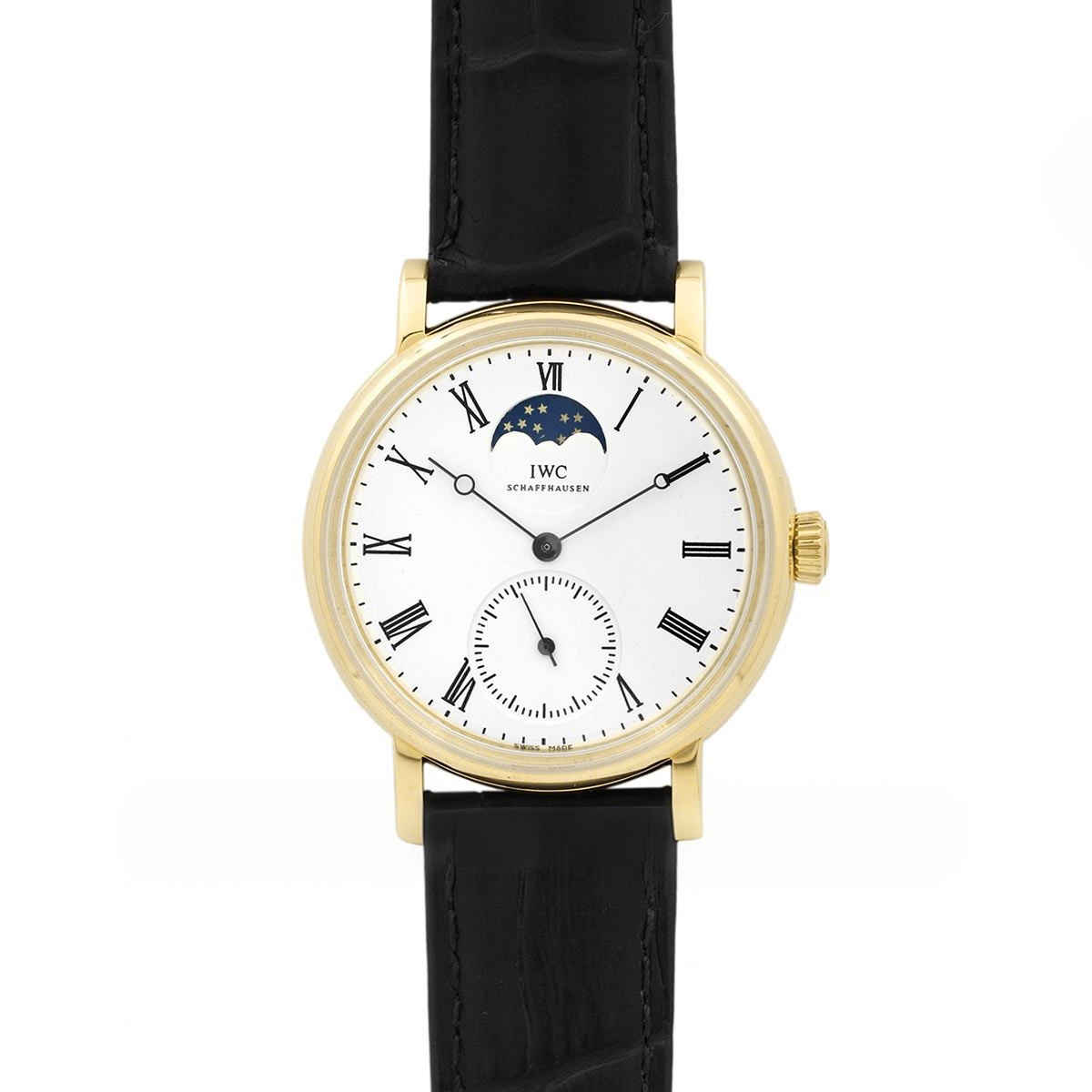 IWC Vintage Portofino Hand Wound IW544806 White Dial in Yellow Gold-fasswatch