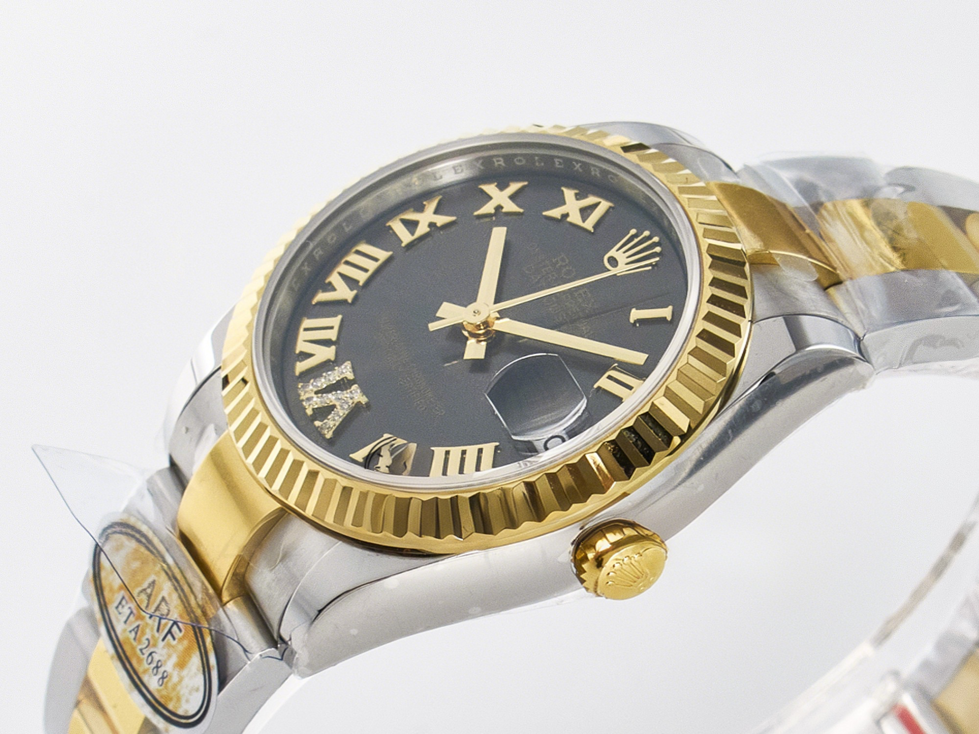 Rolex DateJust 31 278273 ARF 1:1 Best Edition 904L Steel Gray Roman Diamonds Dial on SS/YG Oyster Bracelet ETA 2688-fasswatch