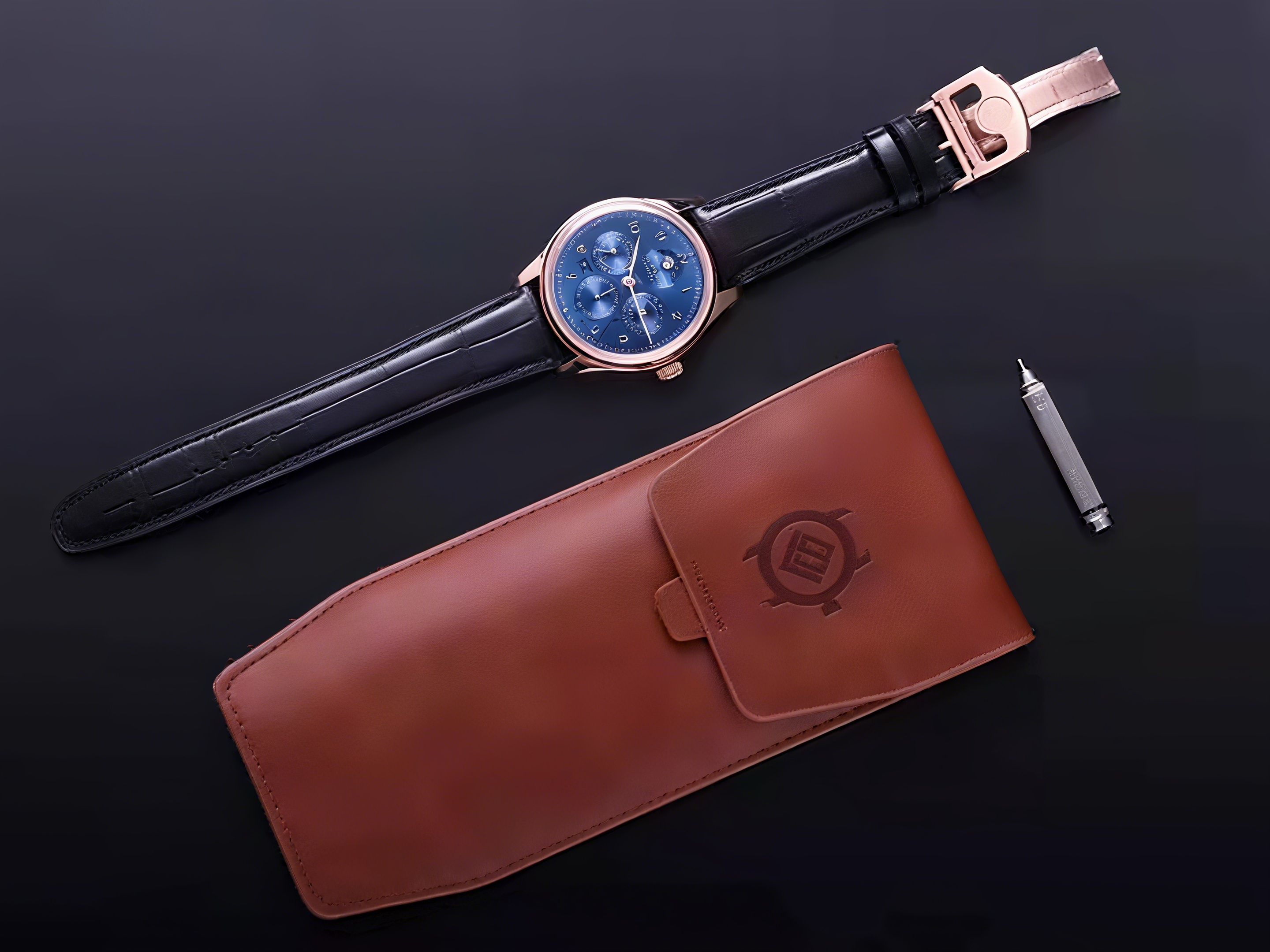 IWC Portugieser Perpetual Calendar IW503312 Blue Dial in Rose Gold-fasswatch