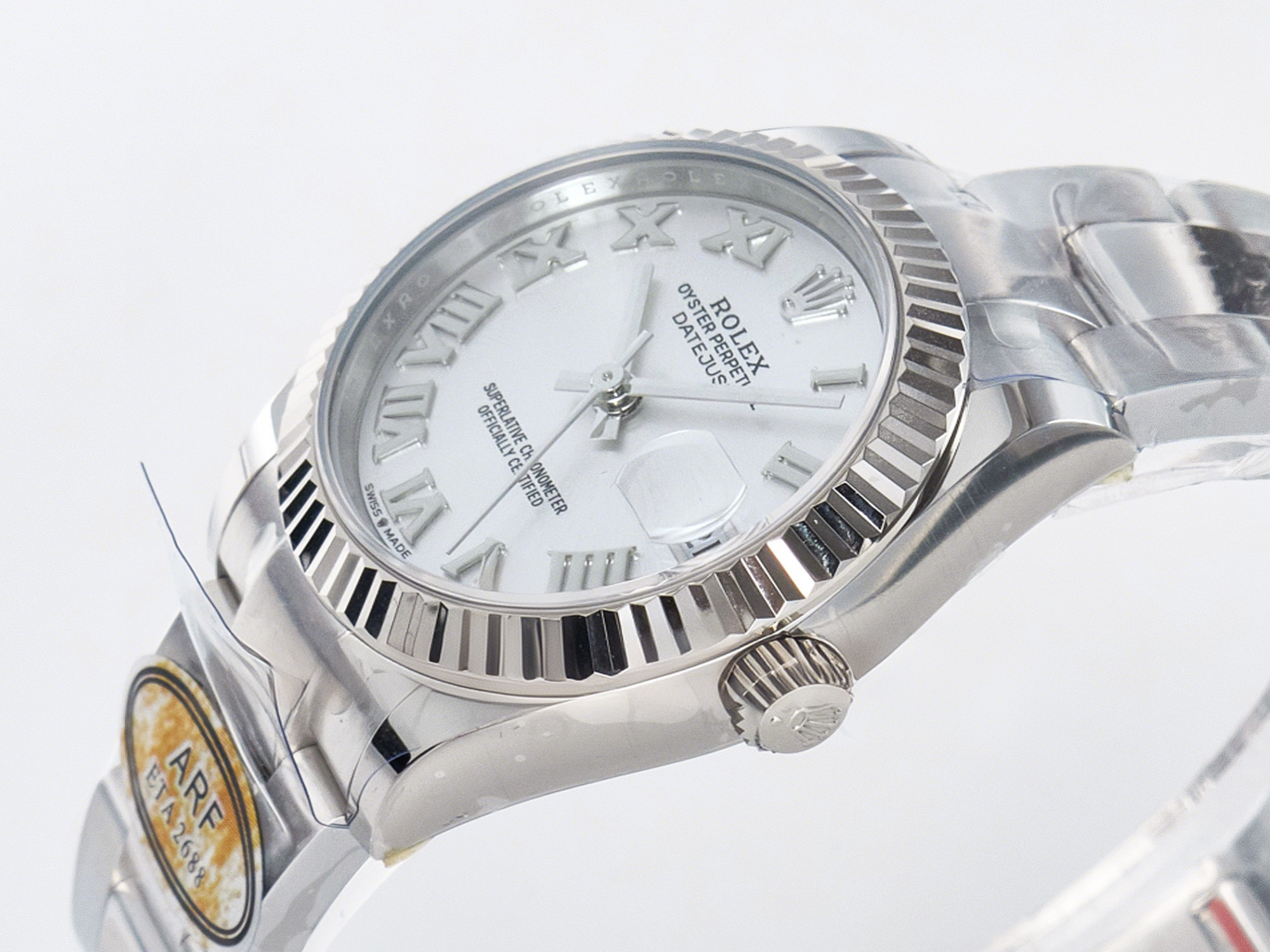 Rolex DateJust 31 278274 ARF 1:1 Best Edition 904L Steel Silver Roman Diamonds Dial on SS Oyster Bracelet ETA 2688-fasswatch